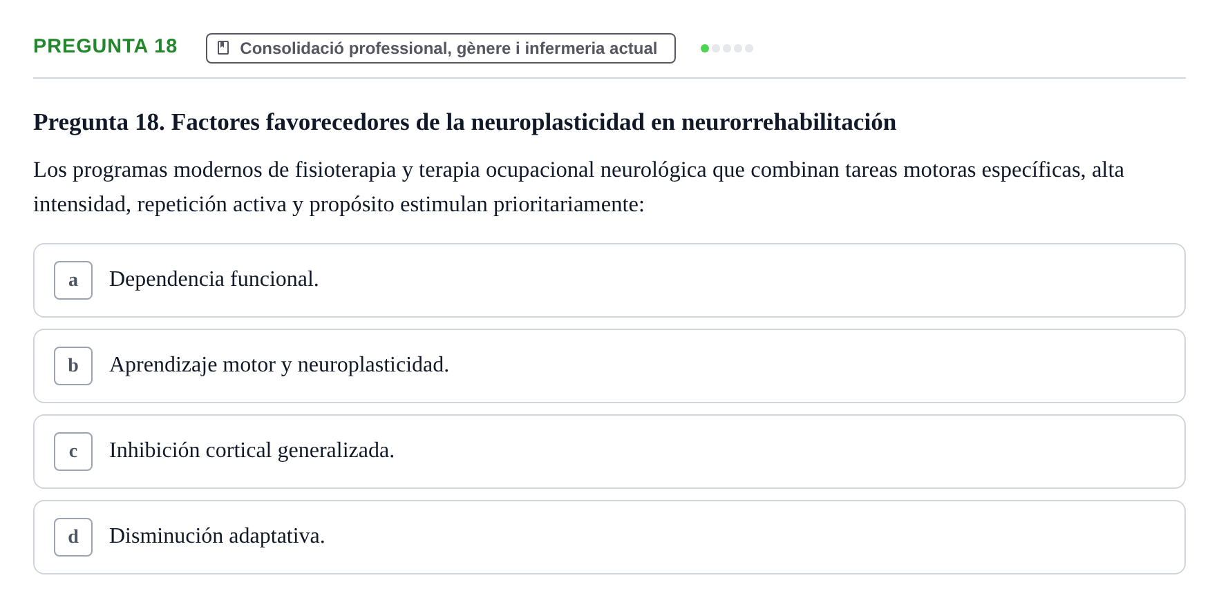 Enunciado: Pregunta 18