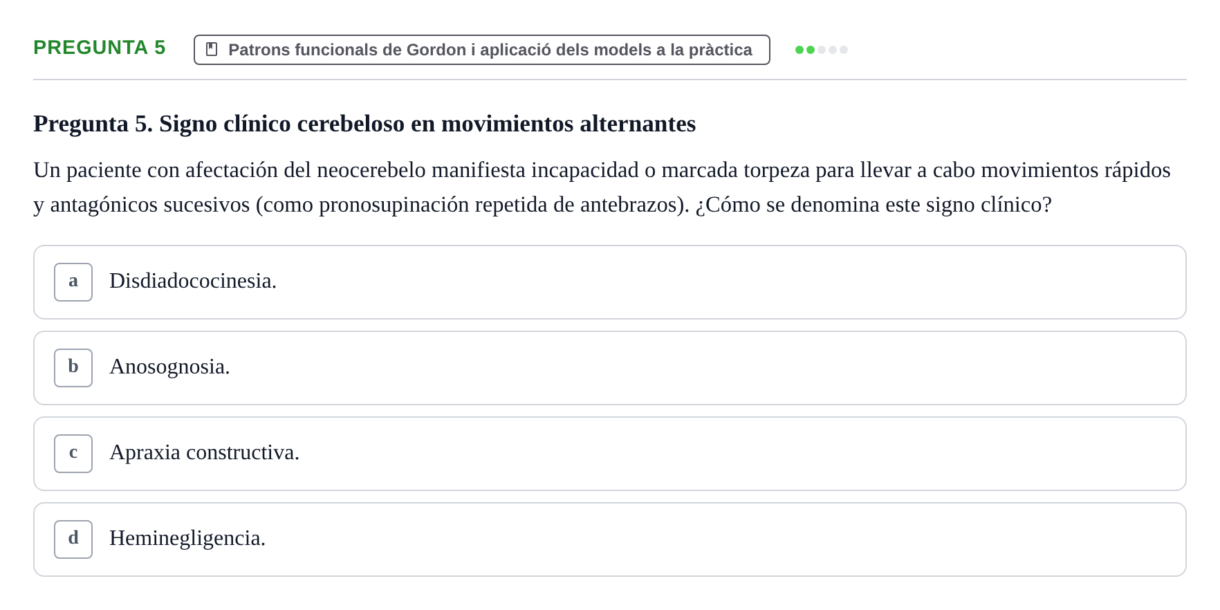 Enunciado: Pregunta 5