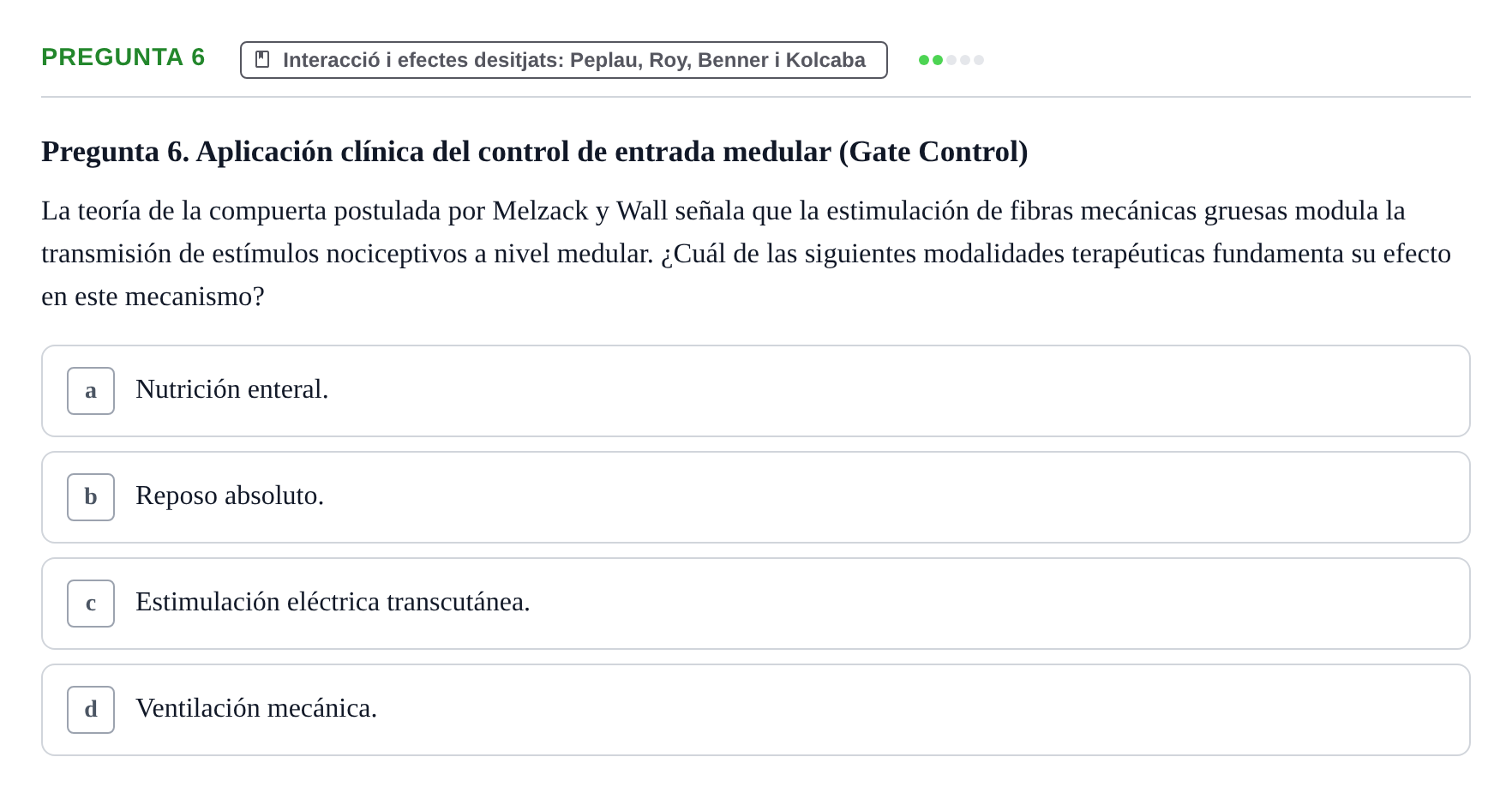 Enunciado: Pregunta 6