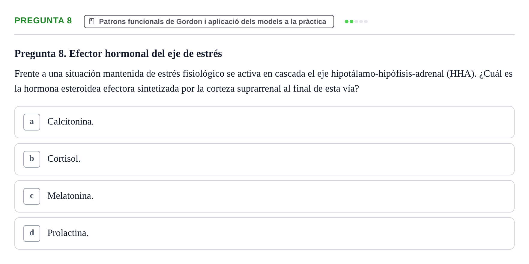 Enunciado: Pregunta 8
