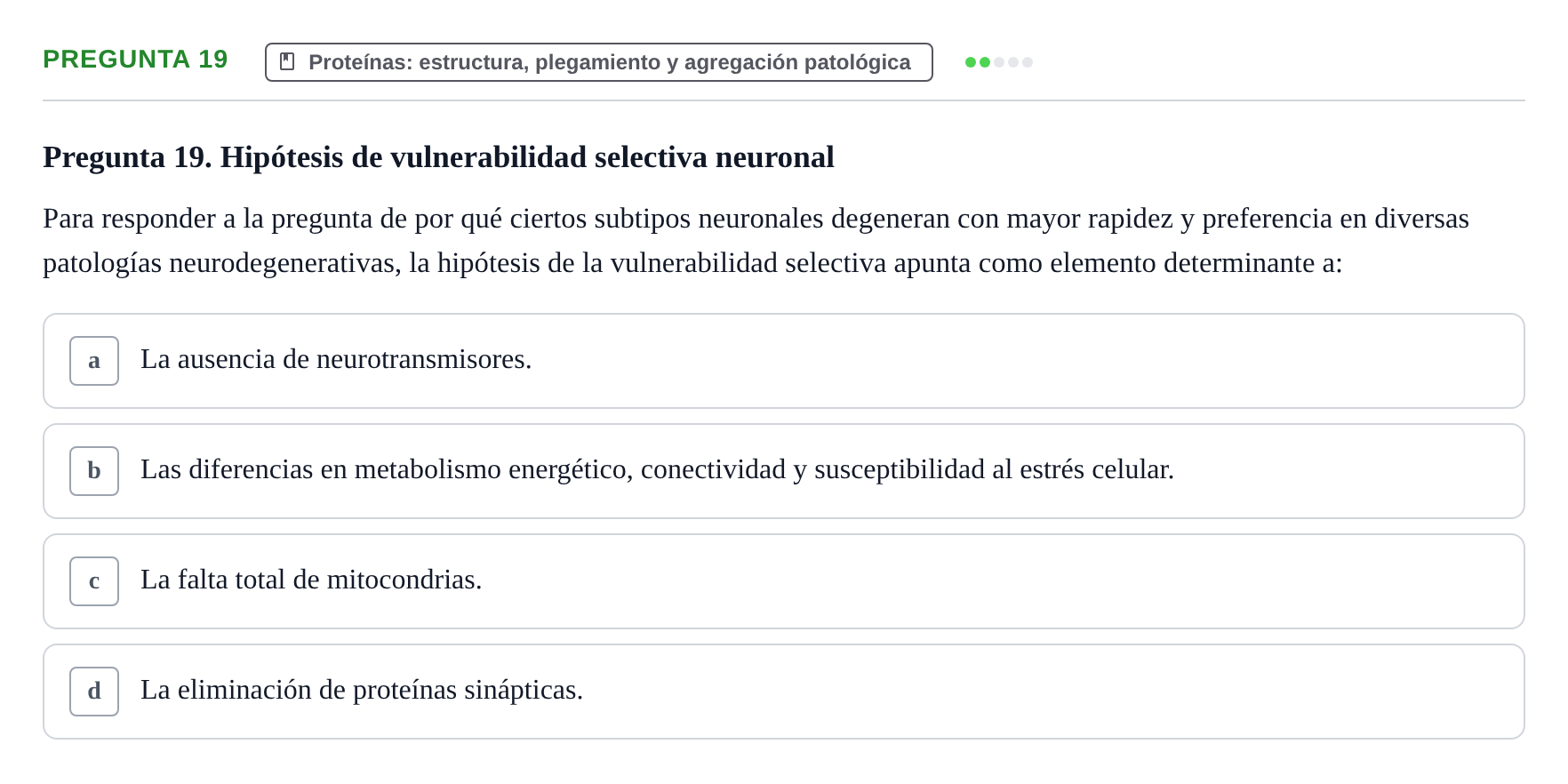 Enunciado: Pregunta 19