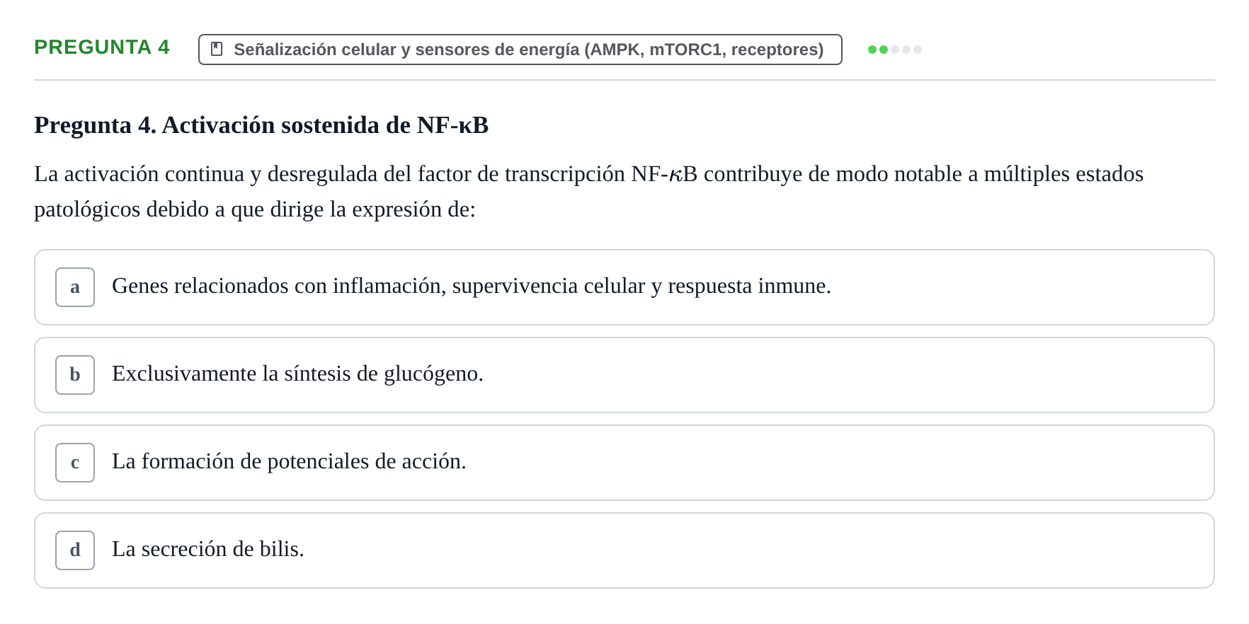Enunciado: Pregunta 4