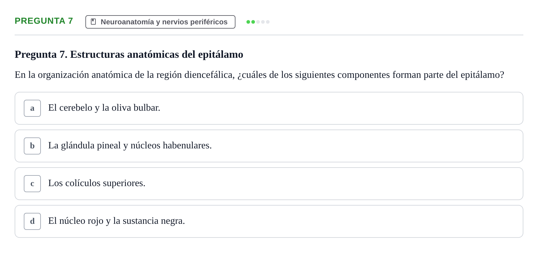 Enunciado: Pregunta 7