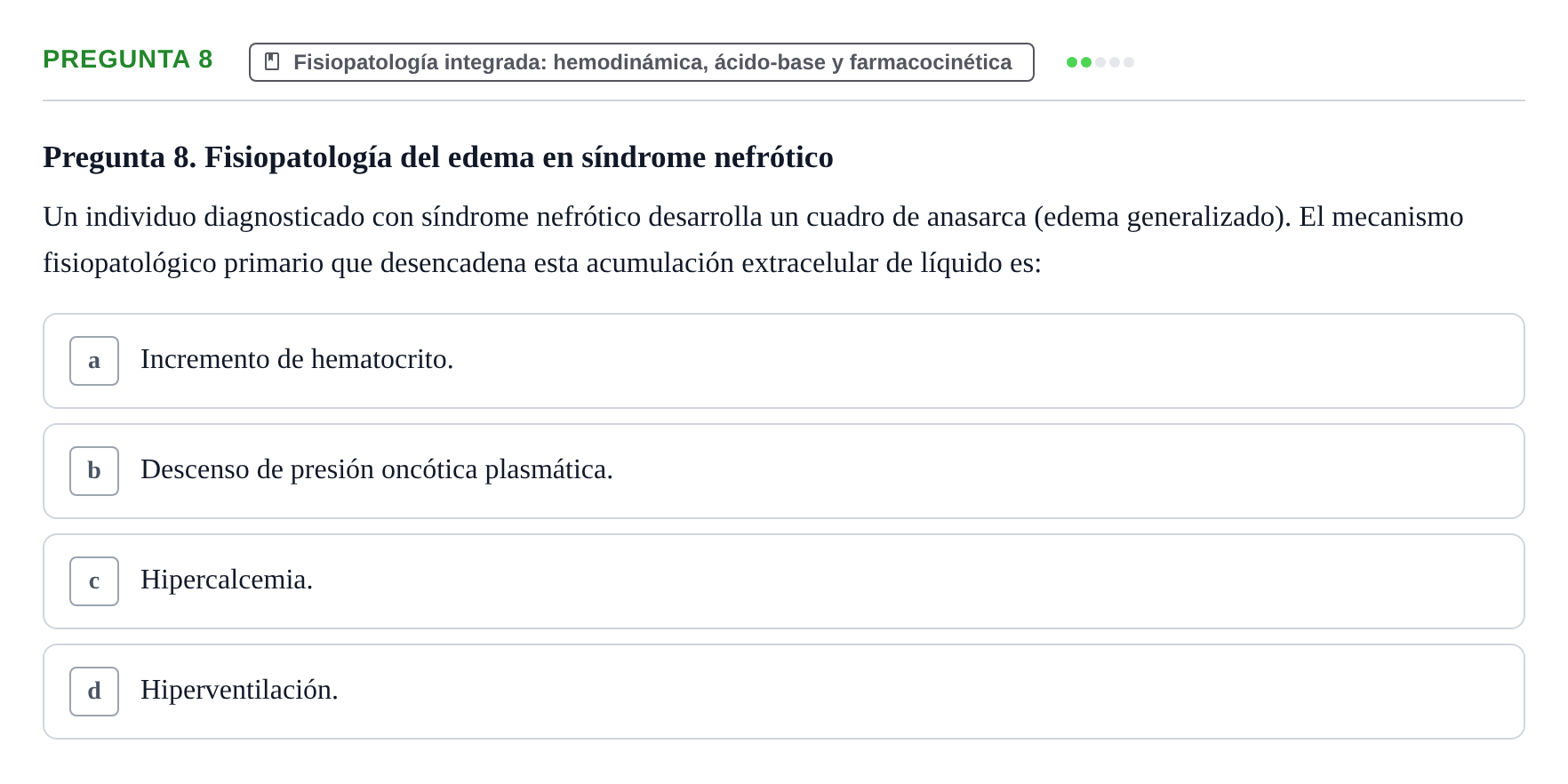 Enunciado: Pregunta 8