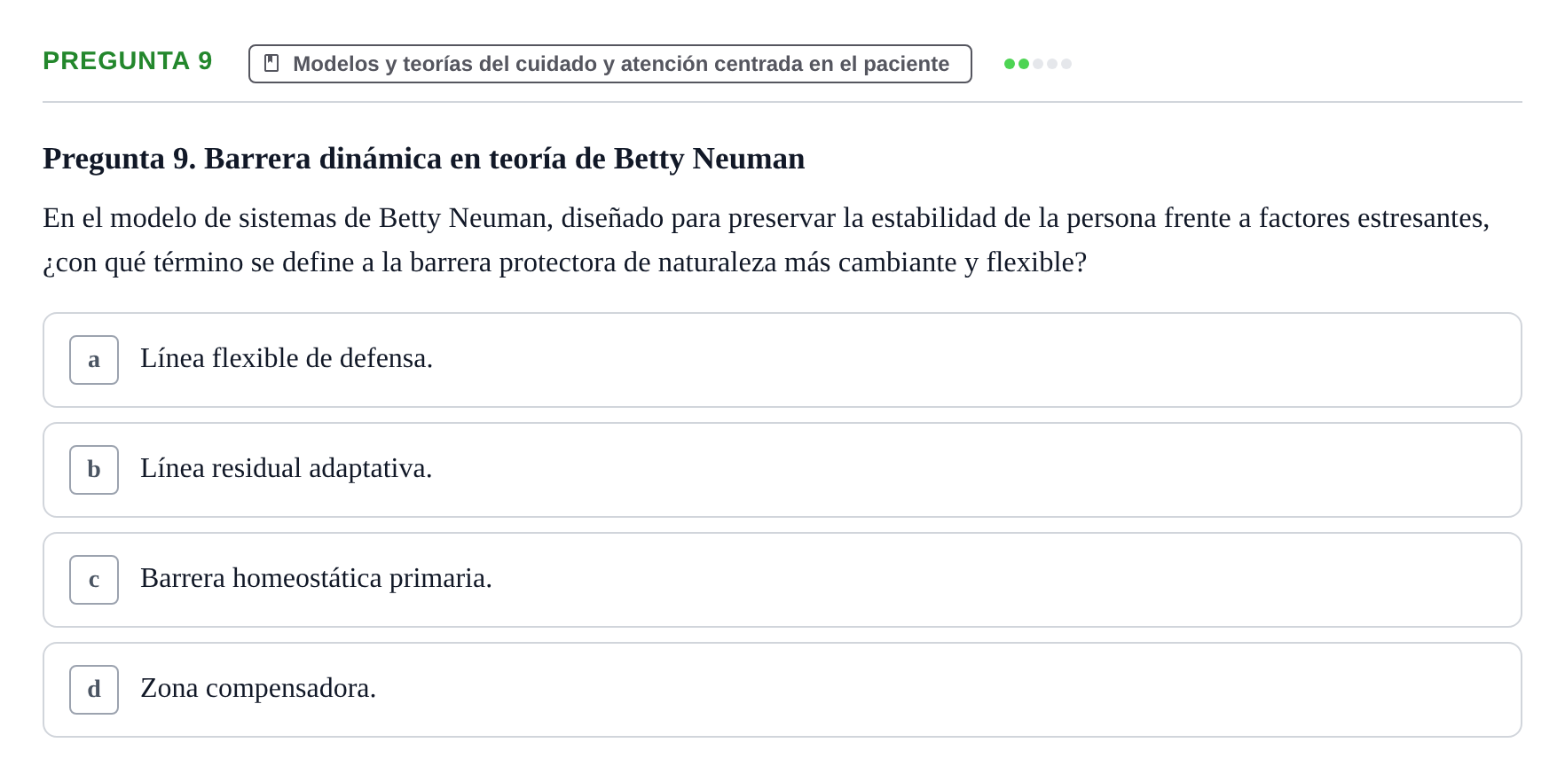 Enunciado: Pregunta 9