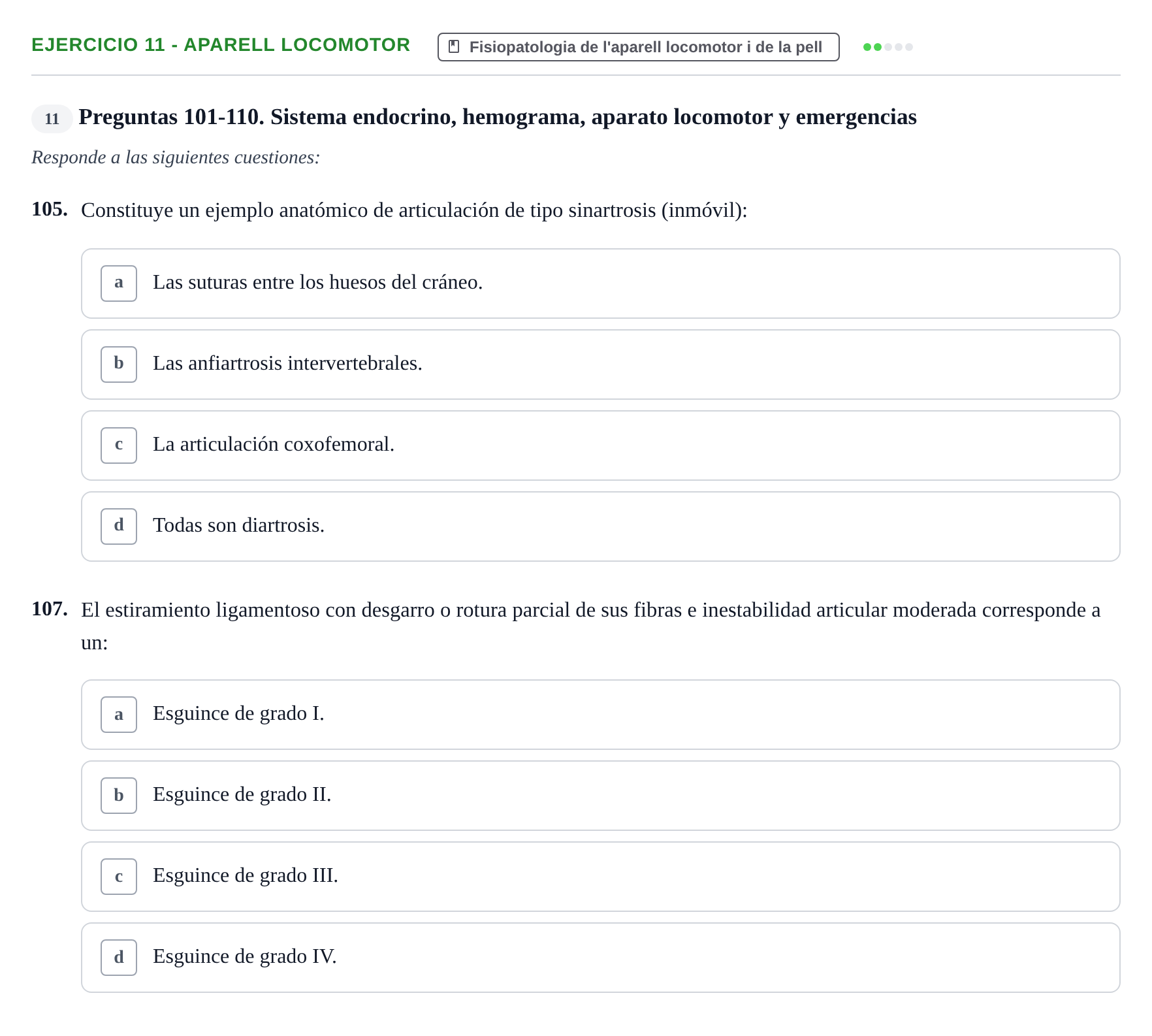 Enunciado: Ejercicio 11 - Aparell locomotor · Fisiopatologia. Diagnòstic per la imatge UB Examen recopilatorio de Fisiopatología General