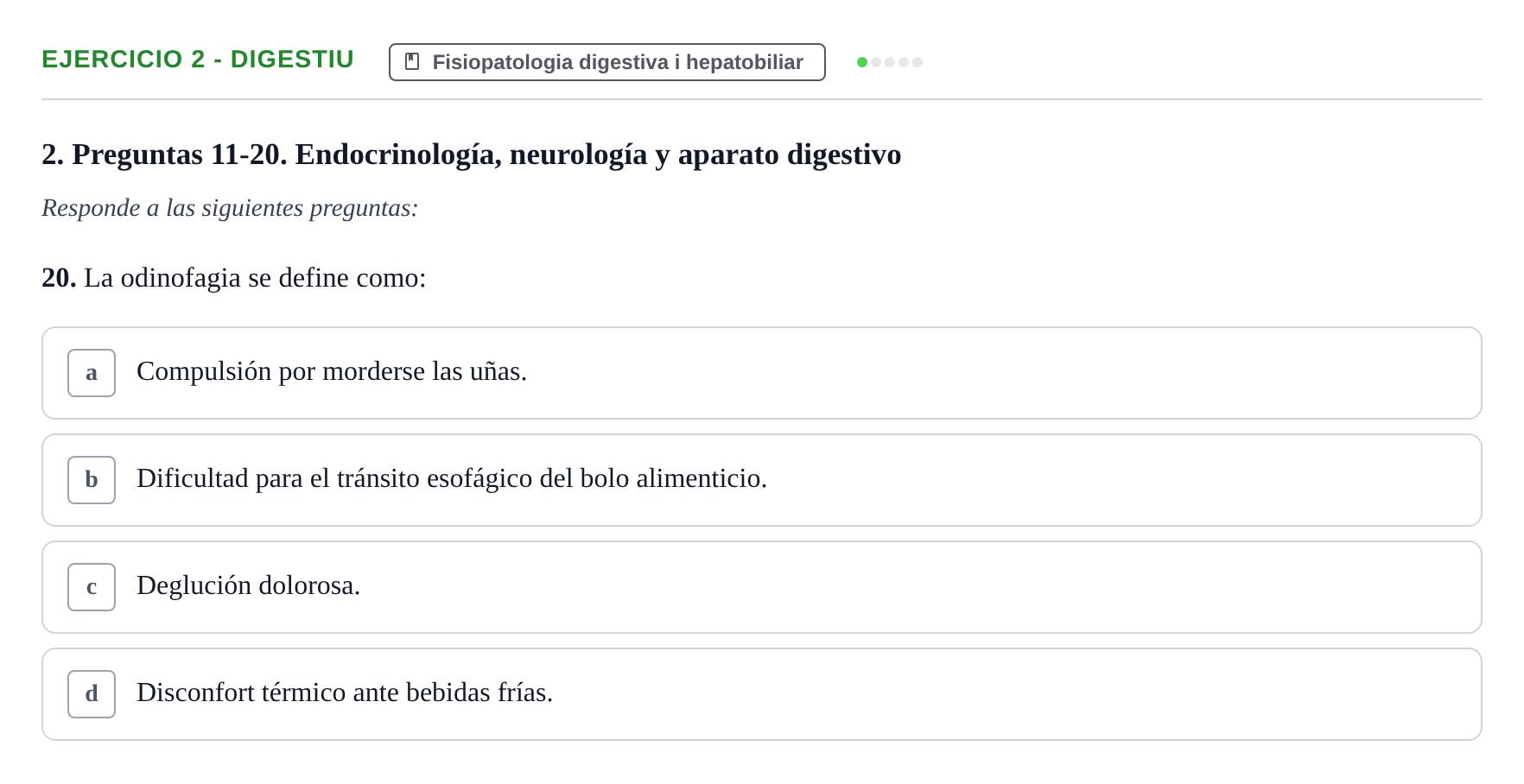 Enunciado: Ejercicio 2 - Digestiu · Fisiopatologia. Diagnòstic per la imatge UB Examen recopilatorio de Fisiopatología General
