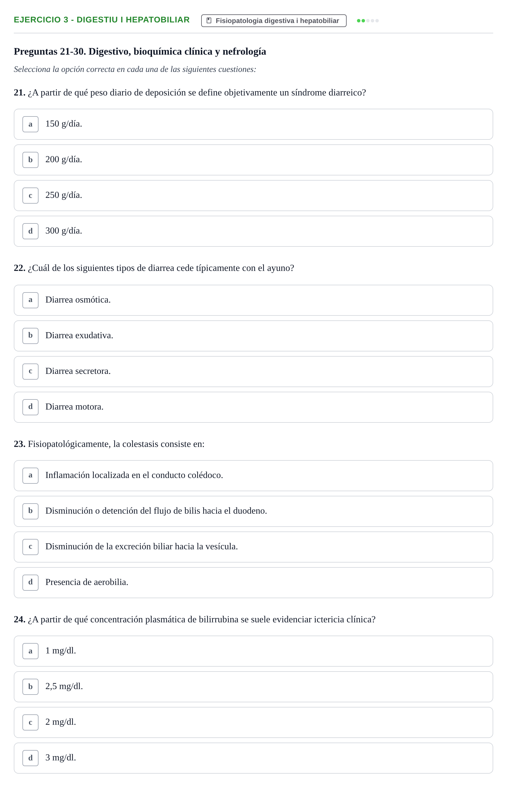 Enunciado: Ejercicio 3 - Digestiu i hepatobiliar · Fisiopatologia. Diagnòstic per la imatge UB Examen recopilatorio de Fisiopatología General