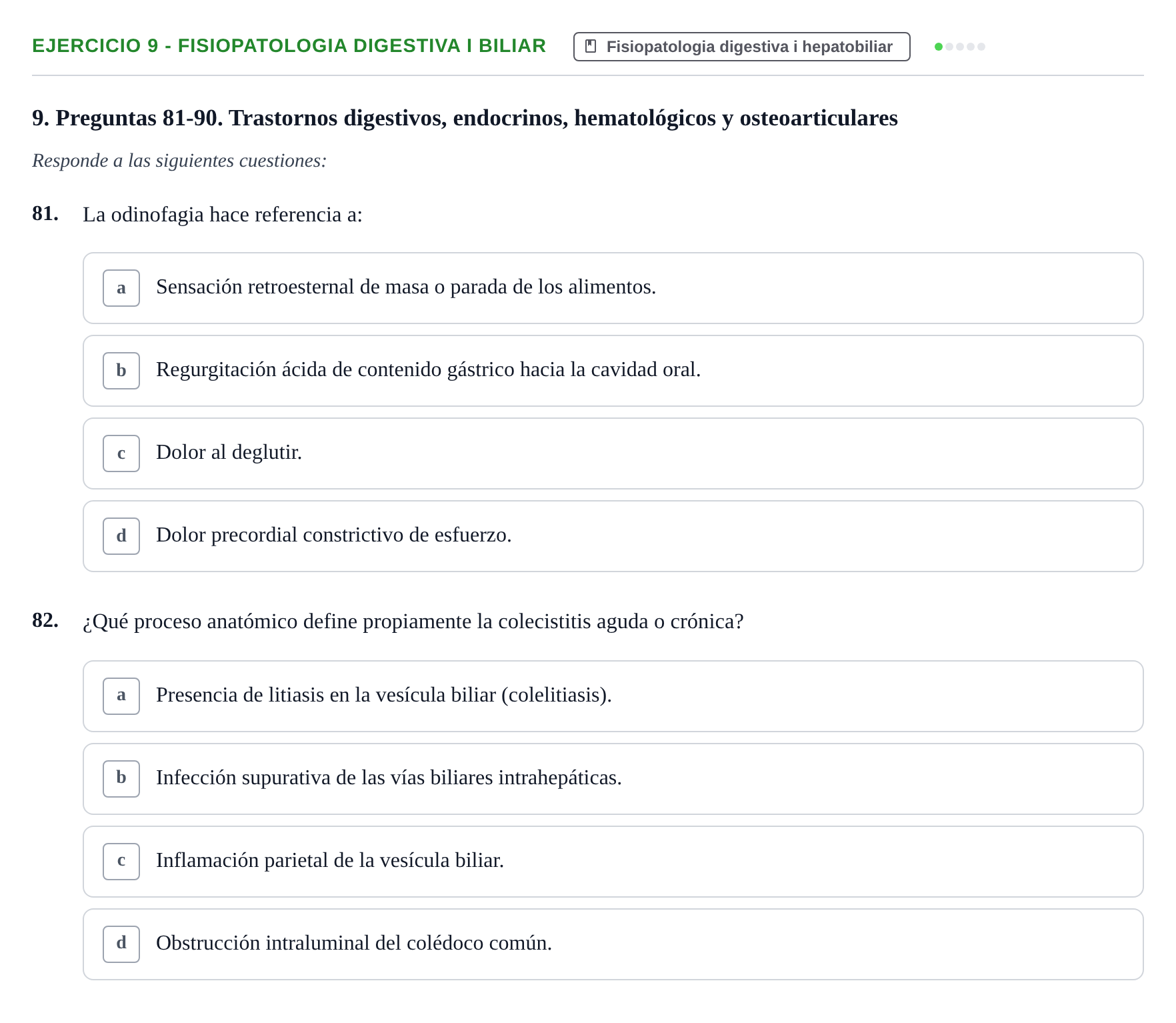 Enunciado: Ejercicio 9 - Fisiopatologia digestiva i biliar · Fisiopatologia. Diagnòstic per la imatge UB Examen recopilatorio de Fisiopatología General