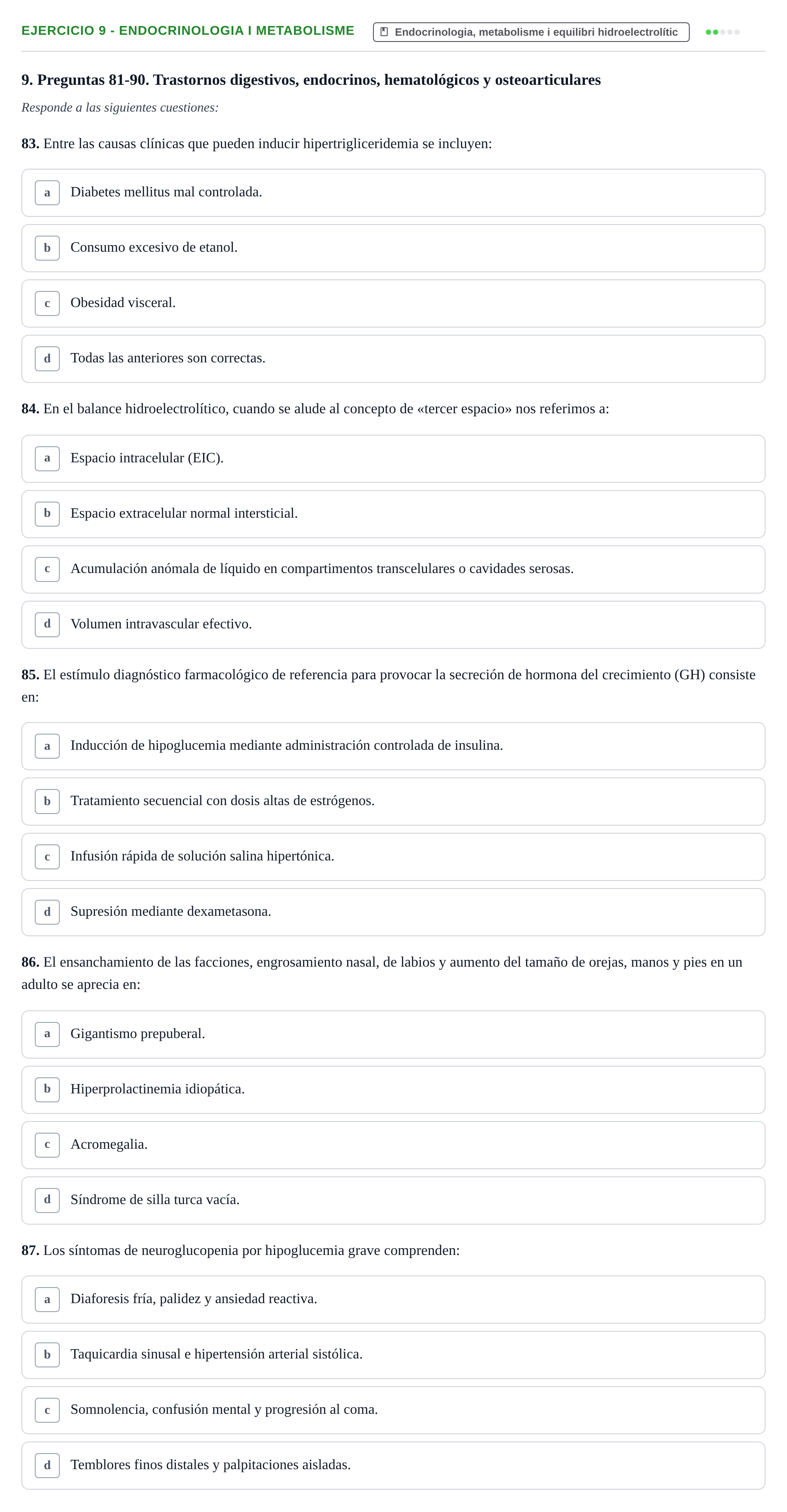 Enunciado: Ejercicio 9 - Endocrinologia i metabolisme · Fisiopatologia. Diagnòstic per la imatge UB Examen recopilatorio de Fisiopatología General