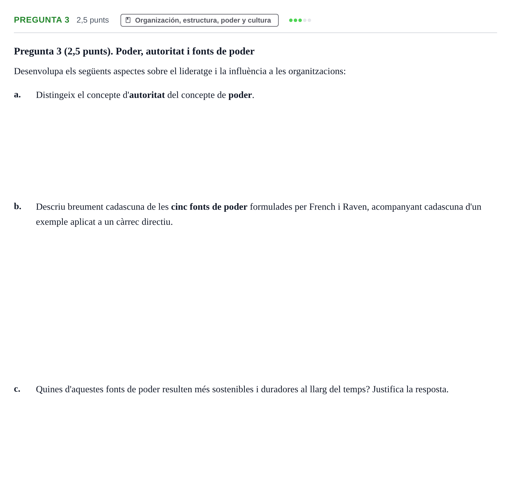 Enunciado: Pregunta 3 · Introducción a la Empresa UOC Juny 2014