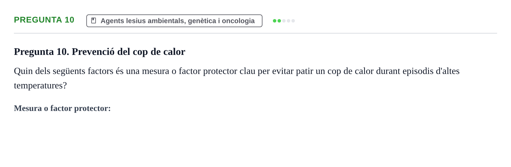 Enunciado: Pregunta 10 · Fisiopatologia. Diagnòstic per la imatge UB Examen de Fisiopatologia: Segon Parcial
