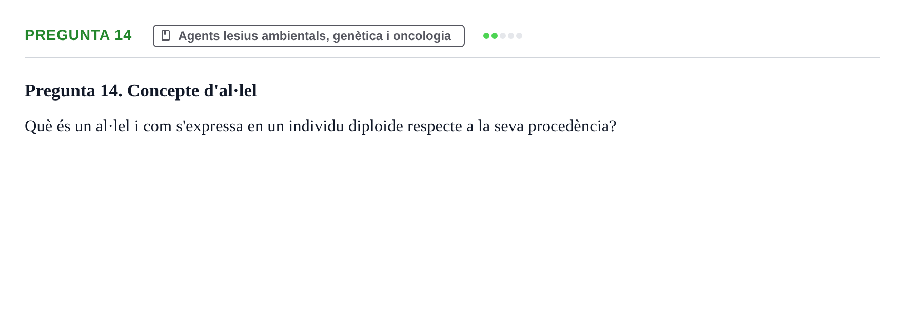Enunciado: Pregunta 14 · Fisiopatologia. Diagnòstic per la imatge UB Examen de Fisiopatologia: Segon Parcial