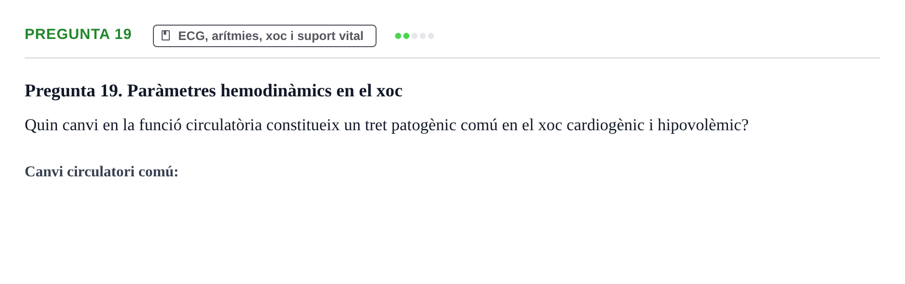 Enunciado: Pregunta 19 · Fisiopatologia. Diagnòstic per la imatge UB Examen de Fisiopatologia: Segon Parcial