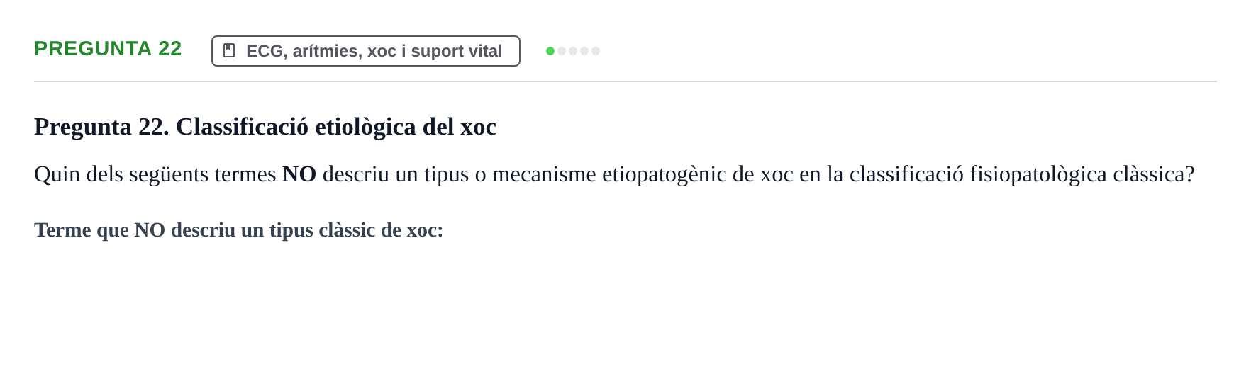 Enunciado: Pregunta 22 · Fisiopatologia. Diagnòstic per la imatge UB Examen de Fisiopatologia: Segon Parcial