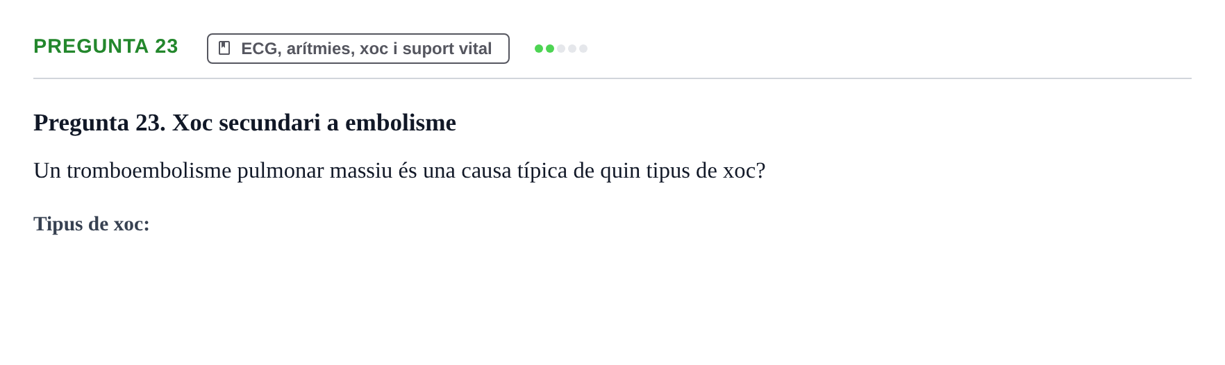Enunciado: Pregunta 23 · Fisiopatologia. Diagnòstic per la imatge UB Examen de Fisiopatologia: Segon Parcial