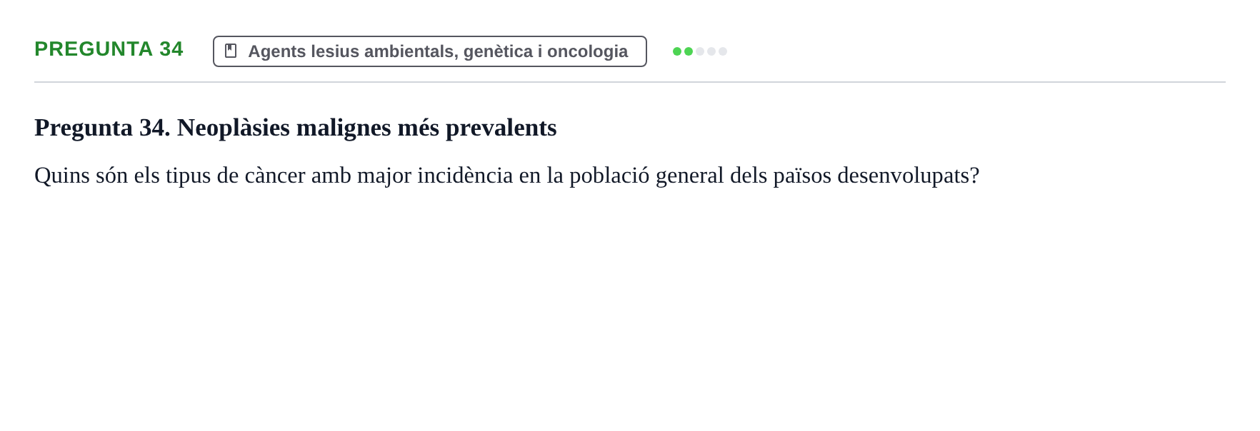 Enunciado: Pregunta 34 · Fisiopatologia. Diagnòstic per la imatge UB Examen de Fisiopatologia: Segon Parcial