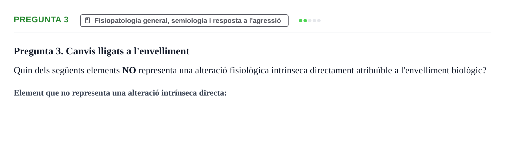 Enunciado: Pregunta 3 · Fisiopatologia. Diagnòstic per la imatge UB Examen de Fisiopatologia: Segon Parcial