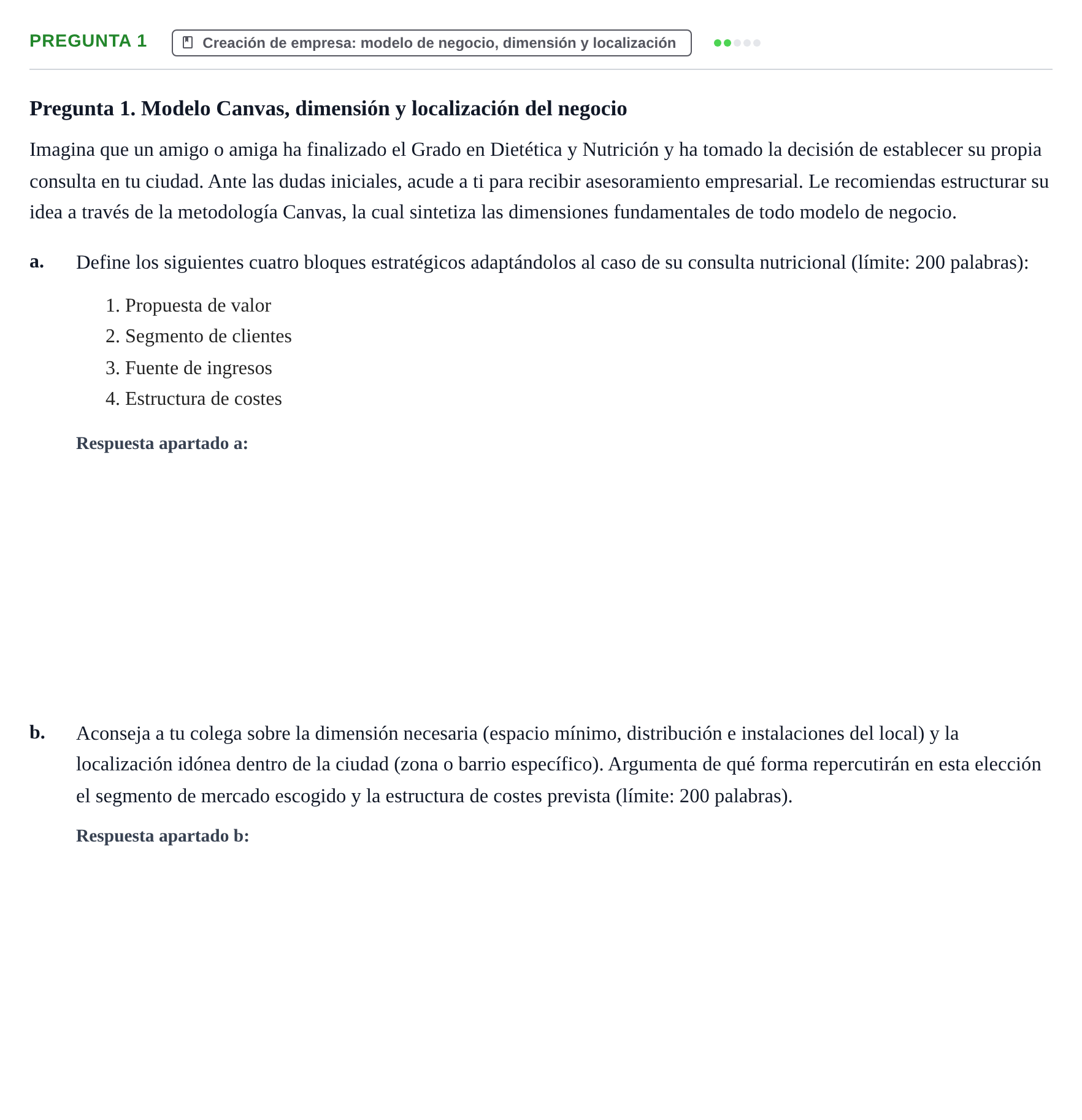 Enunciado: Pregunta 1 · Introducción a la Empresa UOC 2024