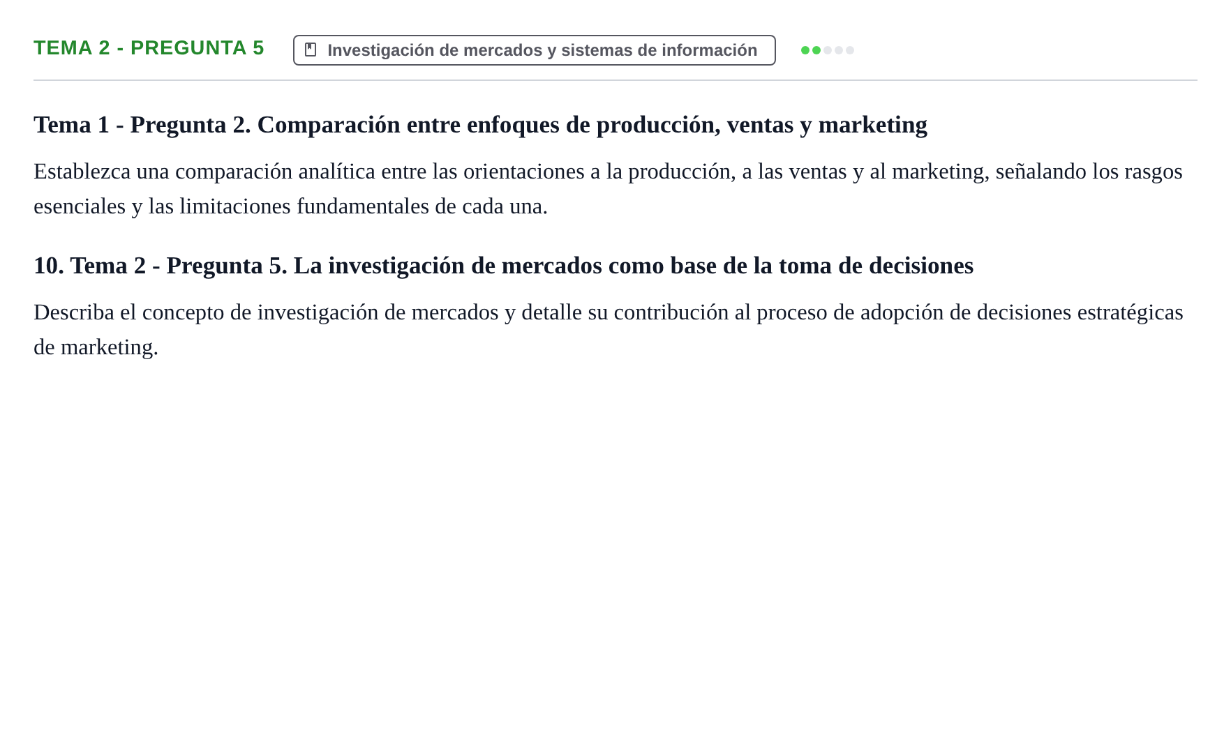Enunciado: Tema 2 - Pregunta 5
