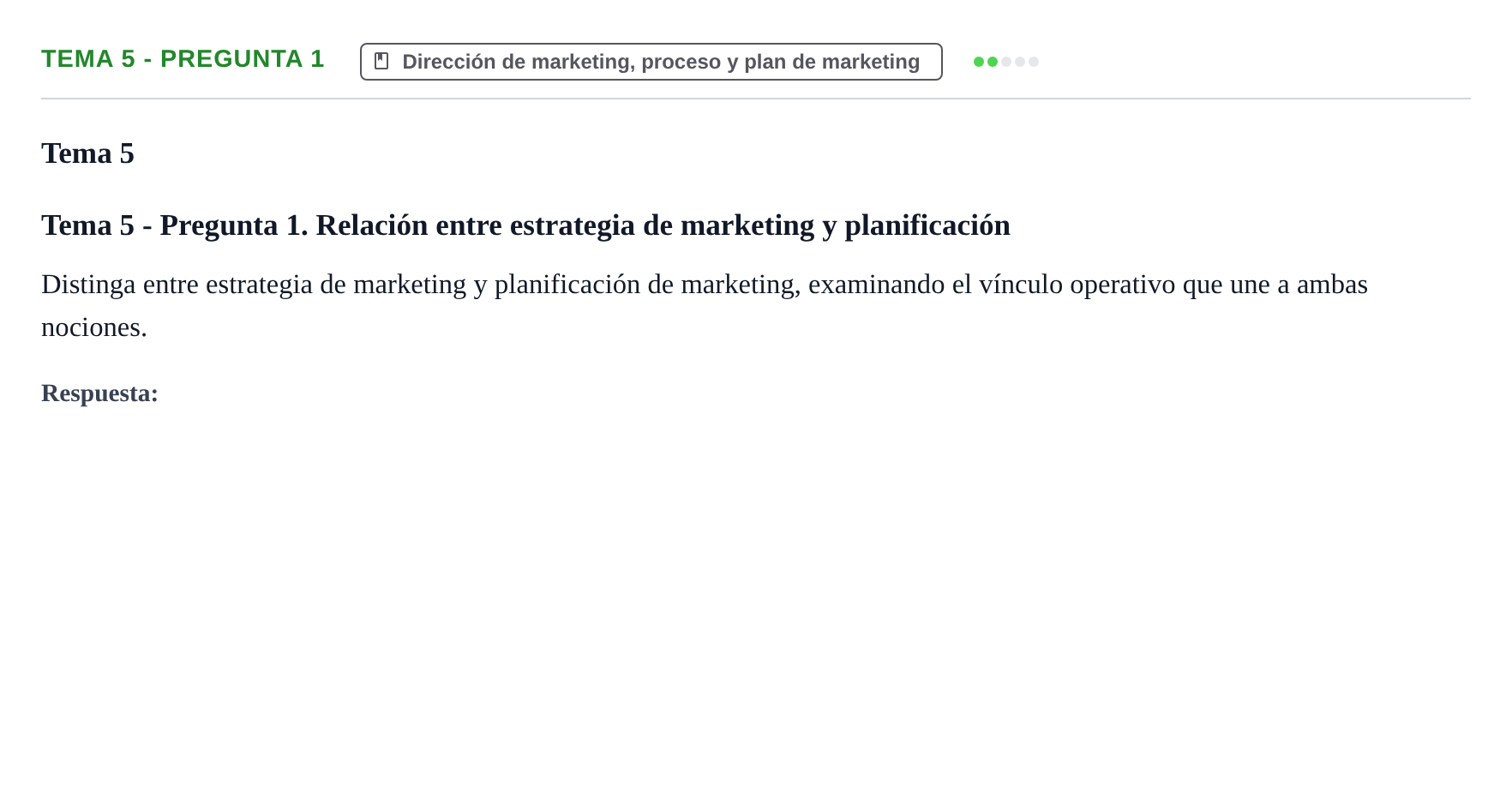 Enunciado: Tema 5 - Pregunta 1