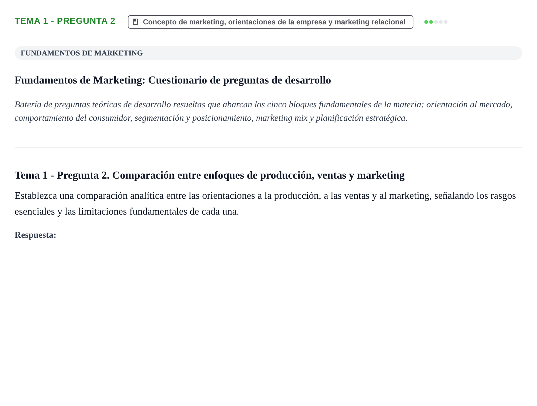 Enunciado: Tema 1 - Pregunta 2