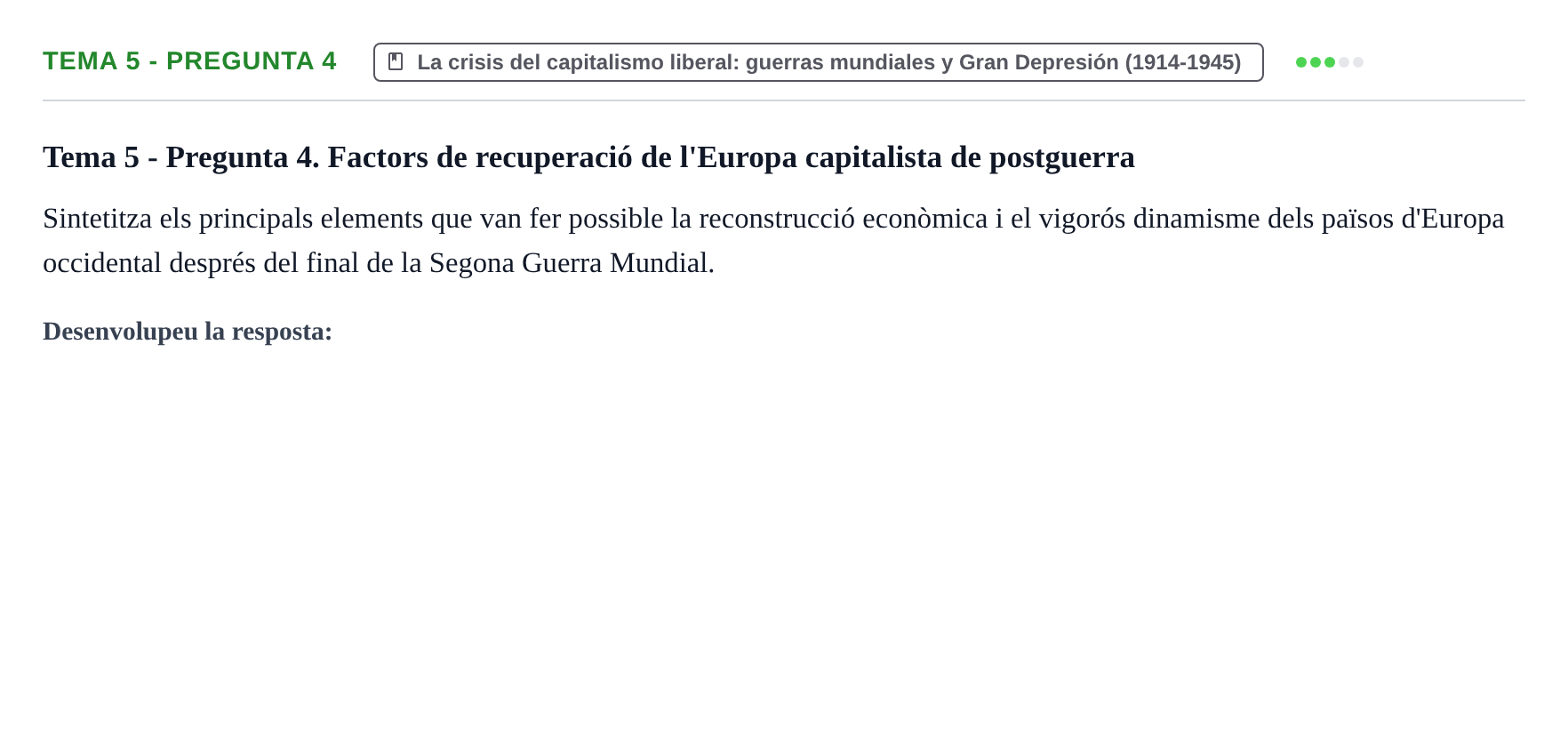 Enunciado: Tema 5 - Pregunta 4