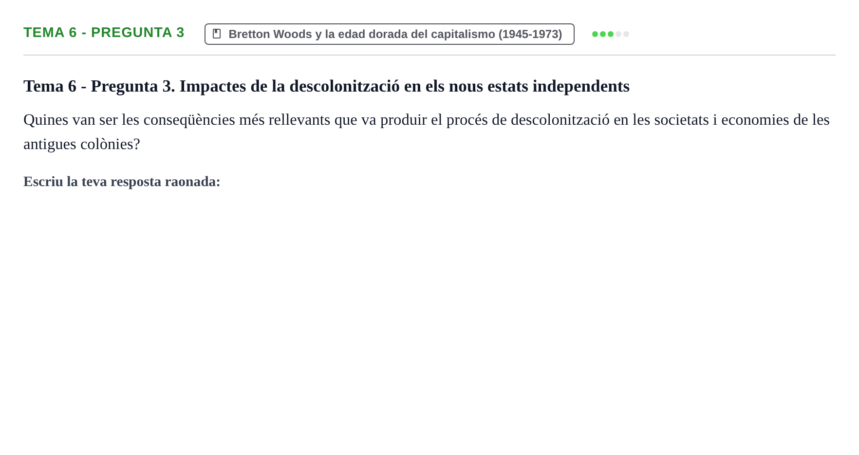 Enunciado: Tema 6 - Pregunta 3