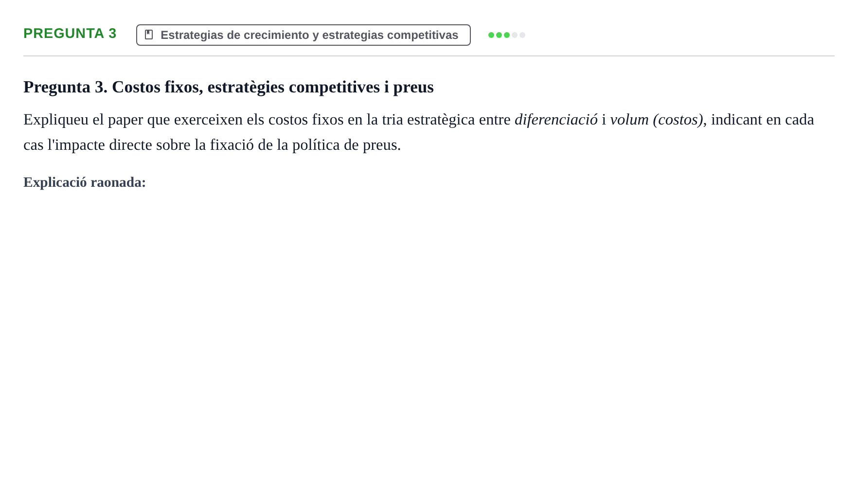Enunciado: Pregunta 3