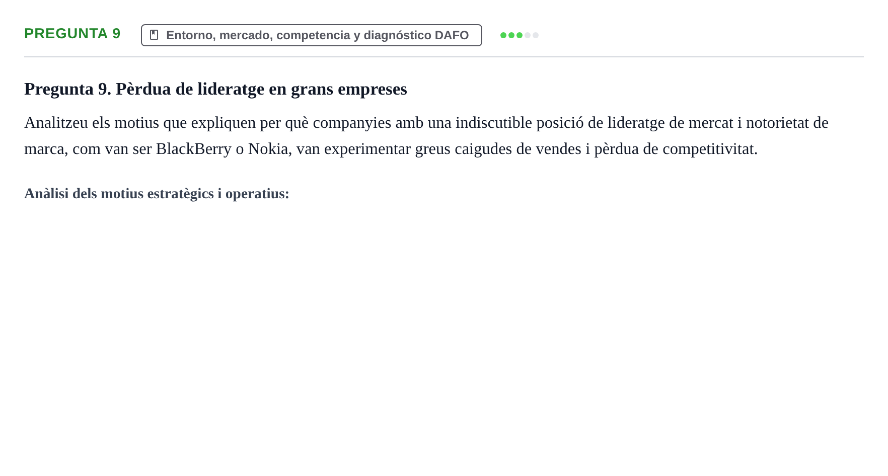 Enunciado: Pregunta 9