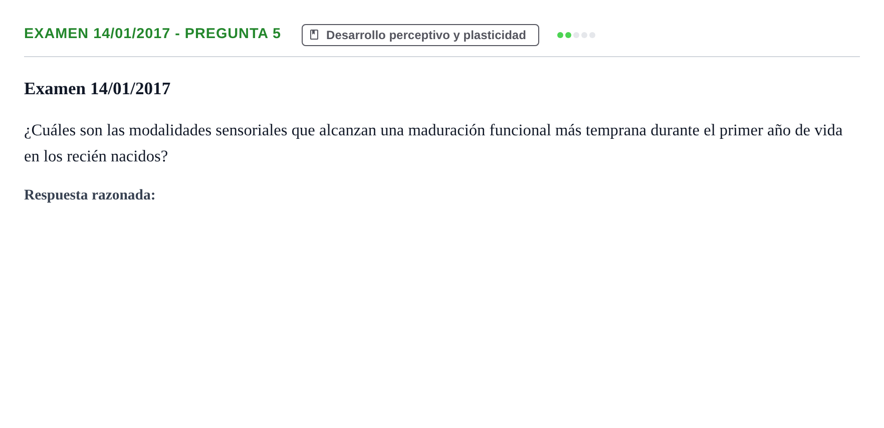 Enunciado: Ejercicio Examen 14/01/2017 - Pregunta 5 · Psicología de la Percepción y la Emoción UOC 2017