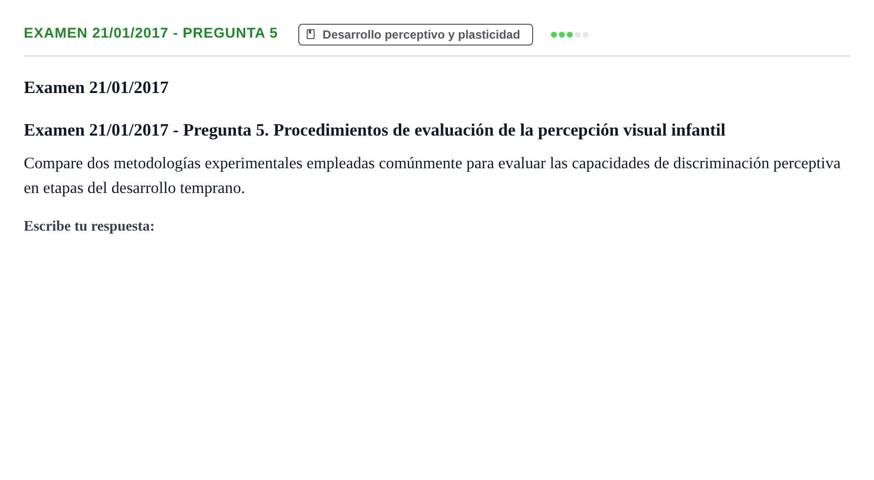 Enunciado: Ejercicio Examen 21/01/2017 - Pregunta 5 · Psicología de la Percepción y la Emoción UOC 2017