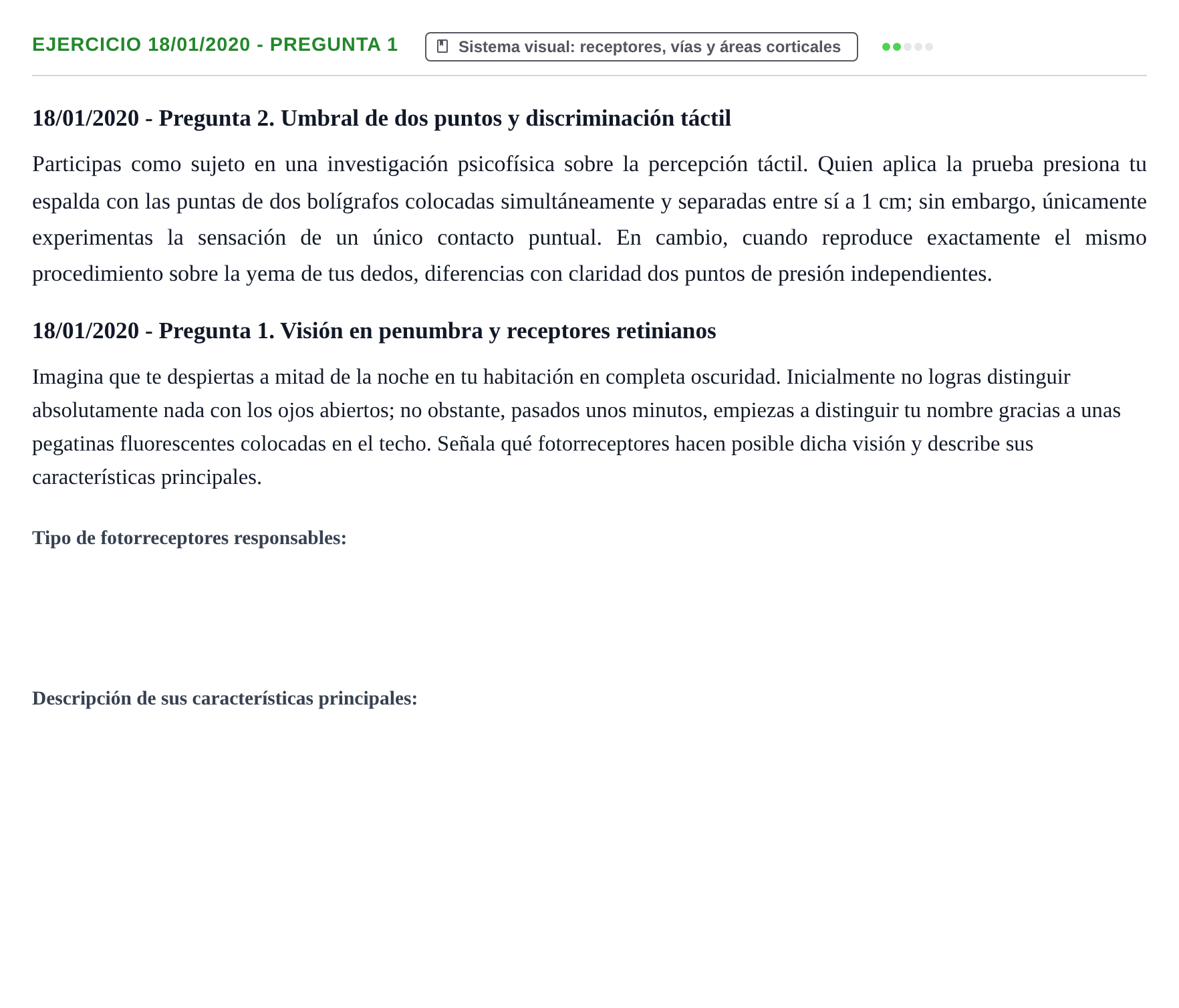 Enunciado: Ejercicio 18/01/2020 - Pregunta 1 · Psicología de la Percepción y la Emoción UOC 2020