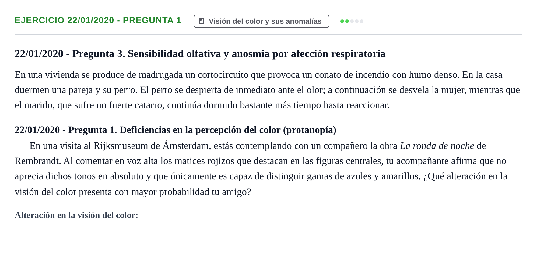 Enunciado: Ejercicio 22/01/2020 - Pregunta 1 · Psicología de la Percepción y la Emoción UOC 2020