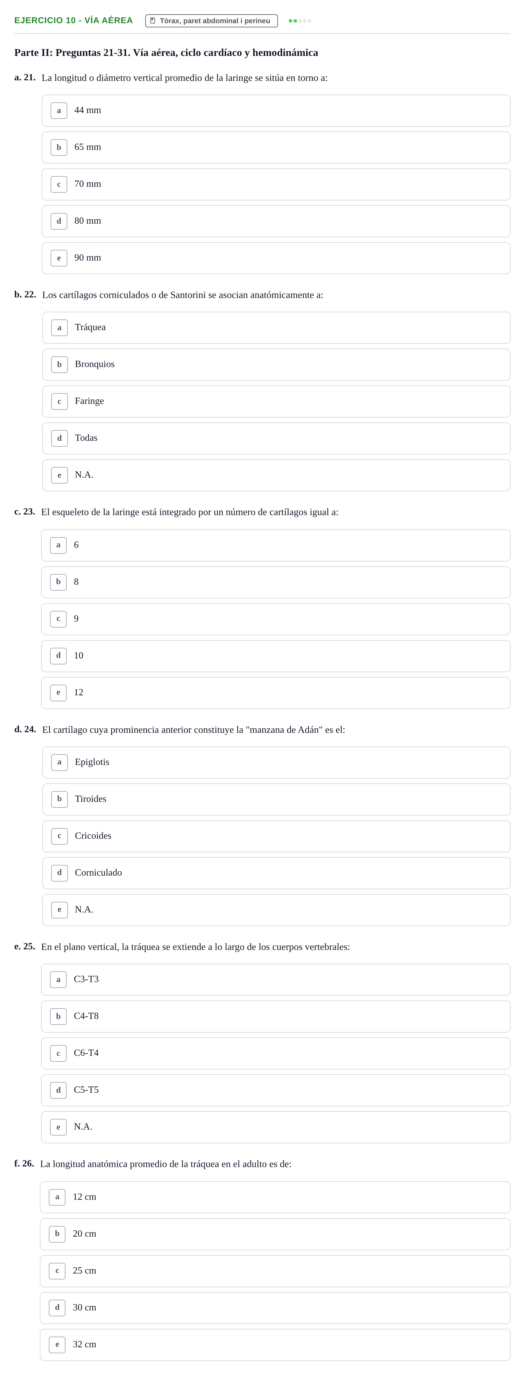 Enunciado: 10 - Vía aérea