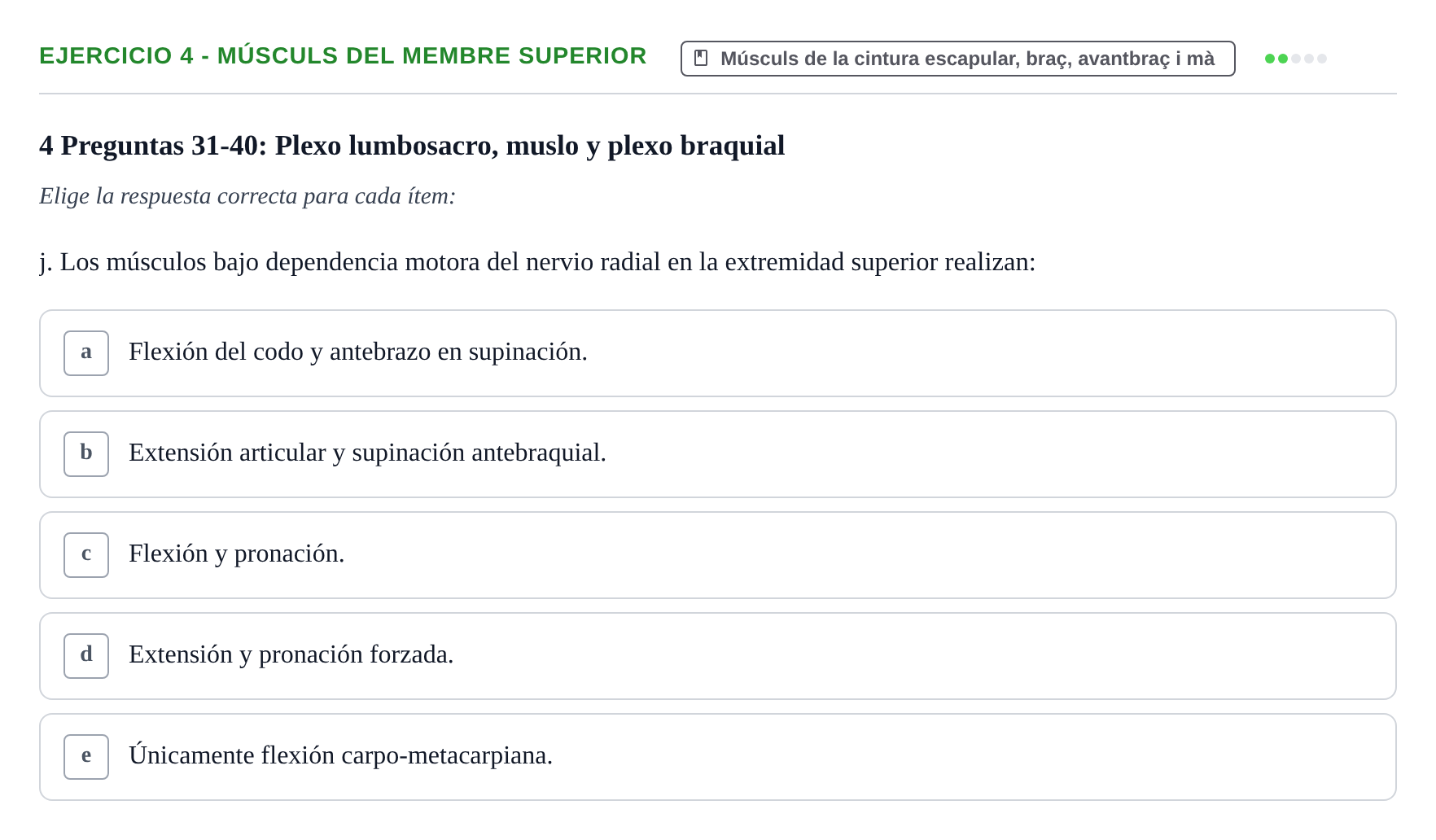 Enunciado: 4 - Músculs del membre superior