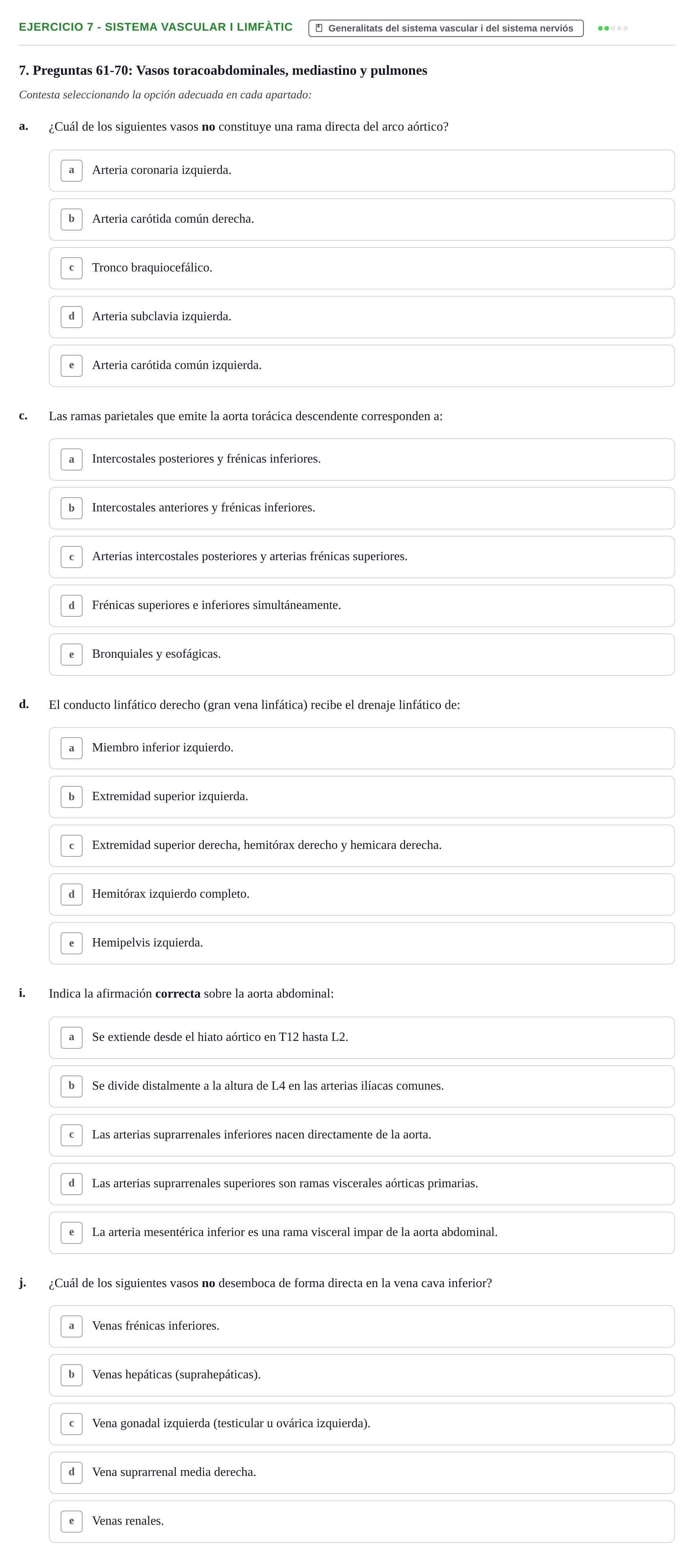 Enunciado: 7 - Sistema vascular i limfàtic
