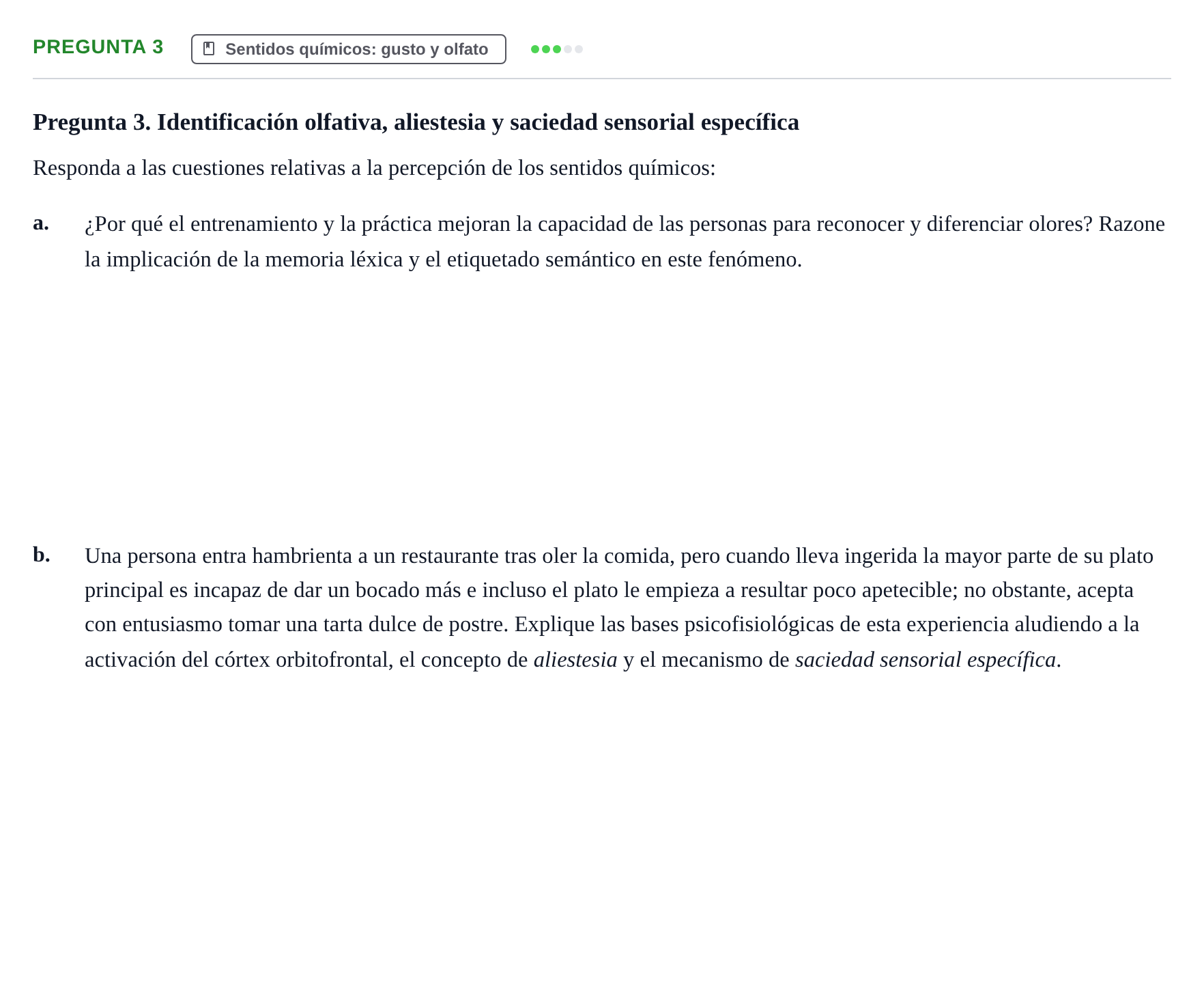 Enunciado: Pregunta 3 · Psicología de la Percepción y la Emoción UOC Setembre Serie 1 2021