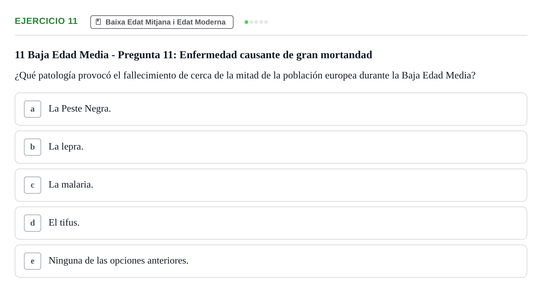 Enunciado: Problema 11 · Evolució Històrica i Filosòfica de la Cura UPF Examen tipo test: Evolución Histórica y Filosófica del Cuidado (Modelo 2)