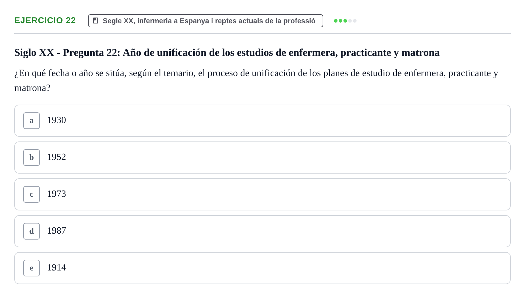 Enunciado: Problema 22 · Evolució Històrica i Filosòfica de la Cura UPF Examen tipo test: Evolución Histórica y Filosófica del Cuidado (Modelo 2)