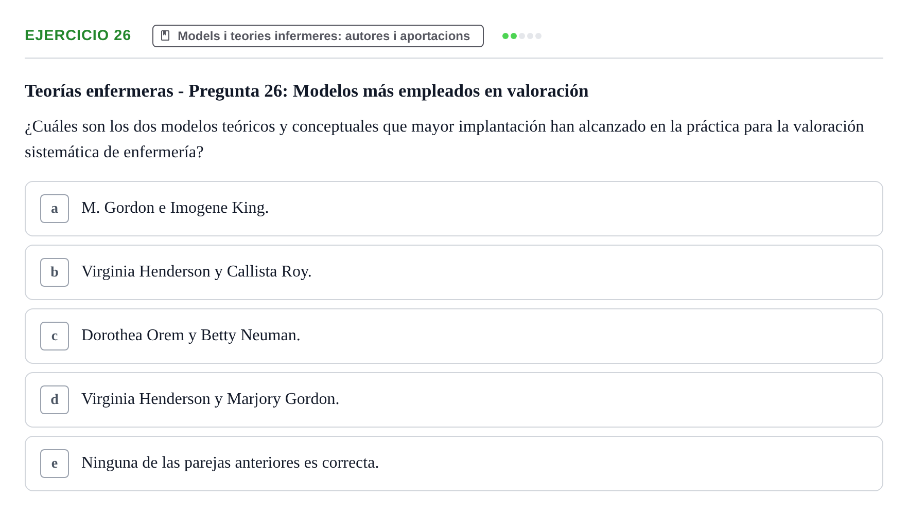 Enunciado: Problema 26 · Evolució Històrica i Filosòfica de la Cura UPF Examen tipo test: Evolución Histórica y Filosófica del Cuidado (Modelo 2)