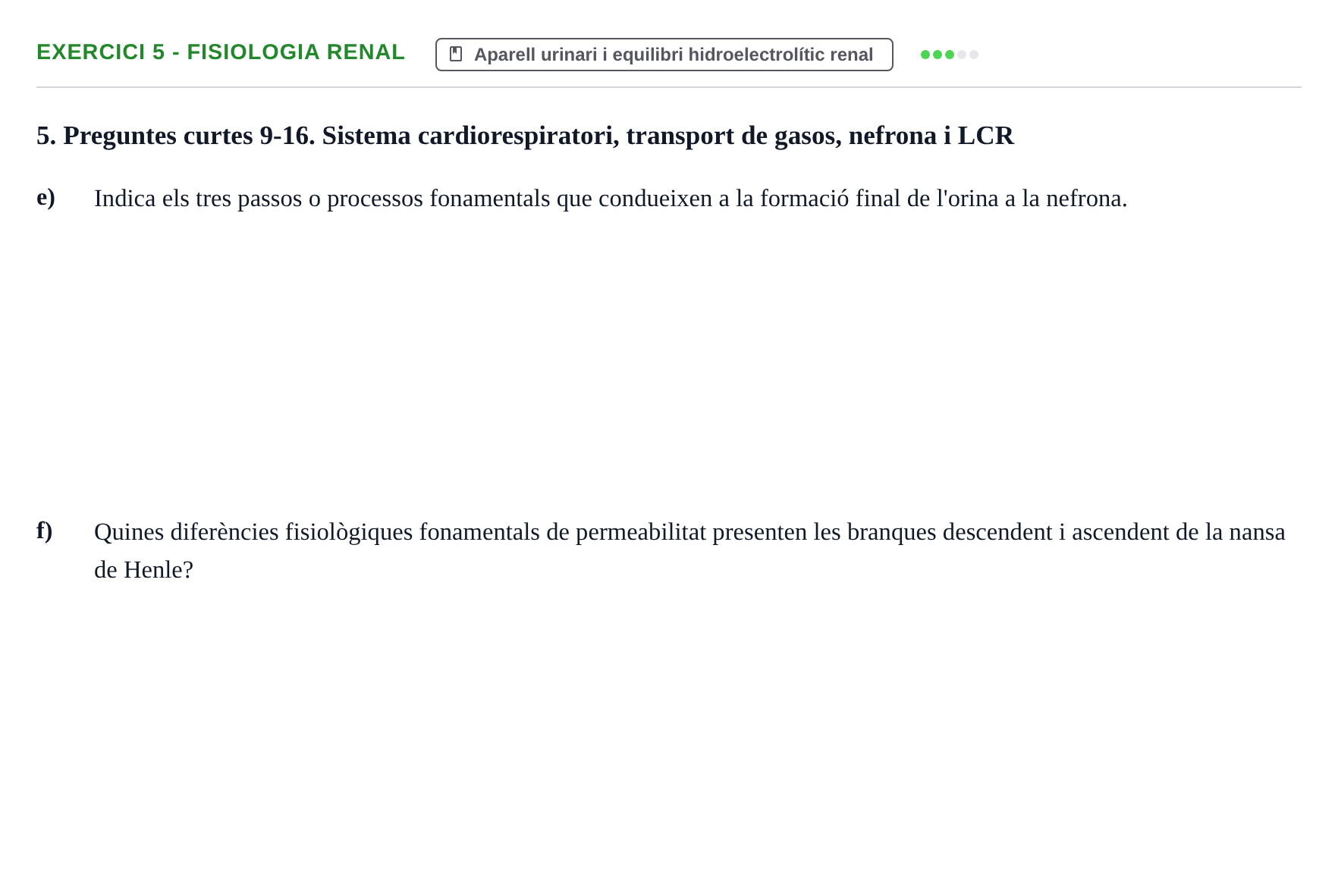 Enunciado: Ejercicio 5 - Fisiologia renal · Funció del Cos Humà I UVIC Recull d'activitats d'avaluació: Fisiologia del Cos Humà I