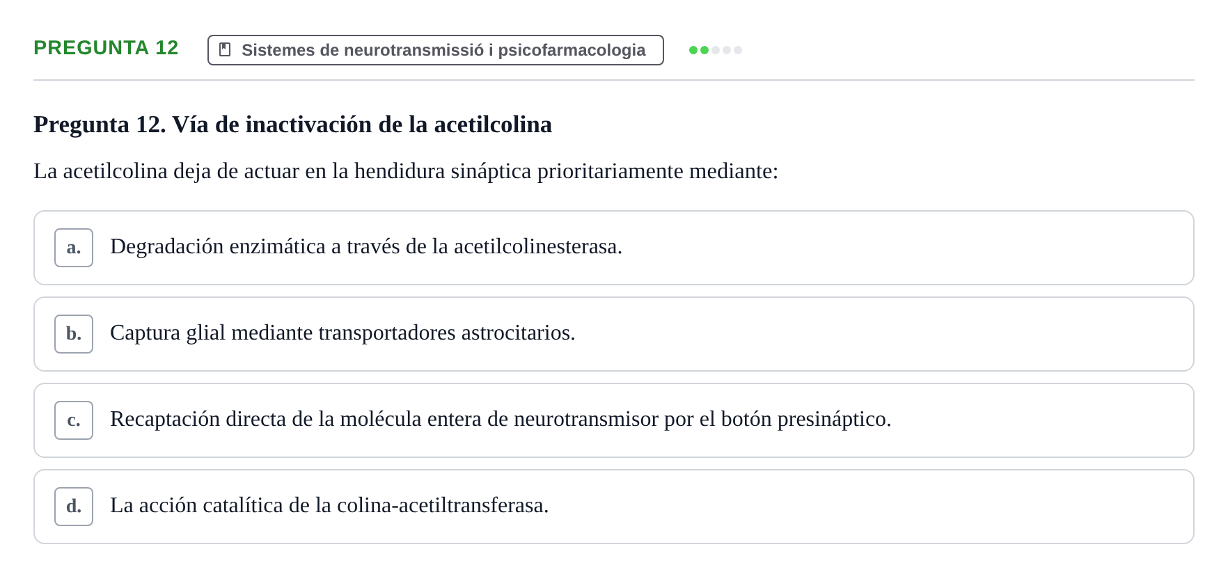 Enunciado: Pregunta 12