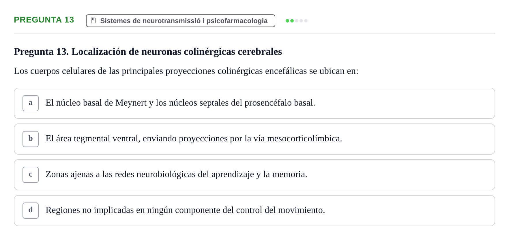 Enunciado: Pregunta 13