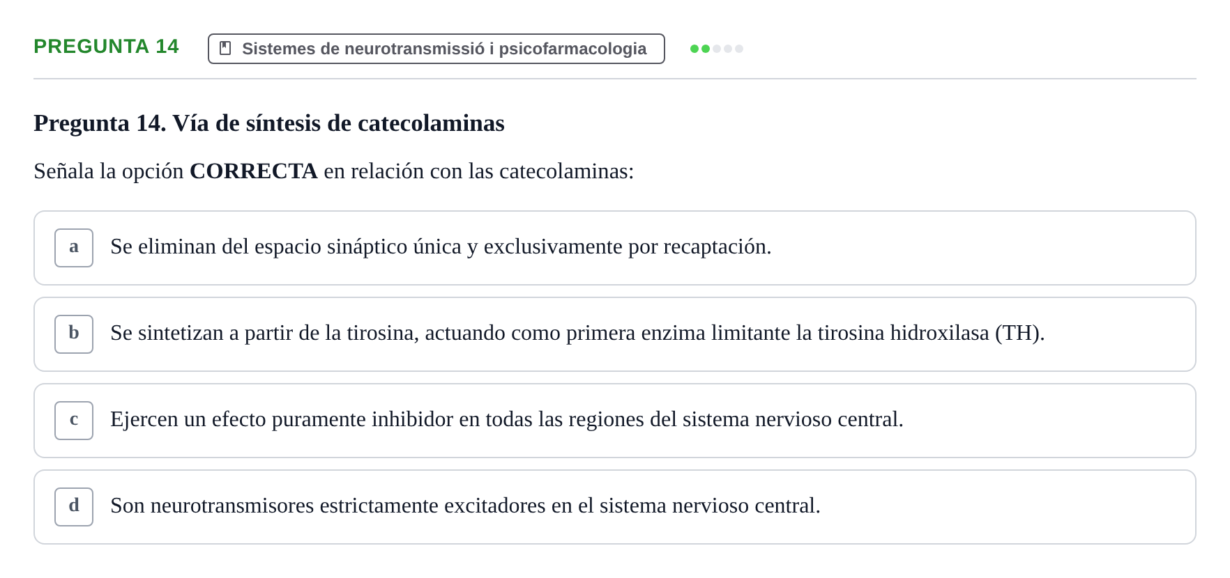 Enunciado: Pregunta 14