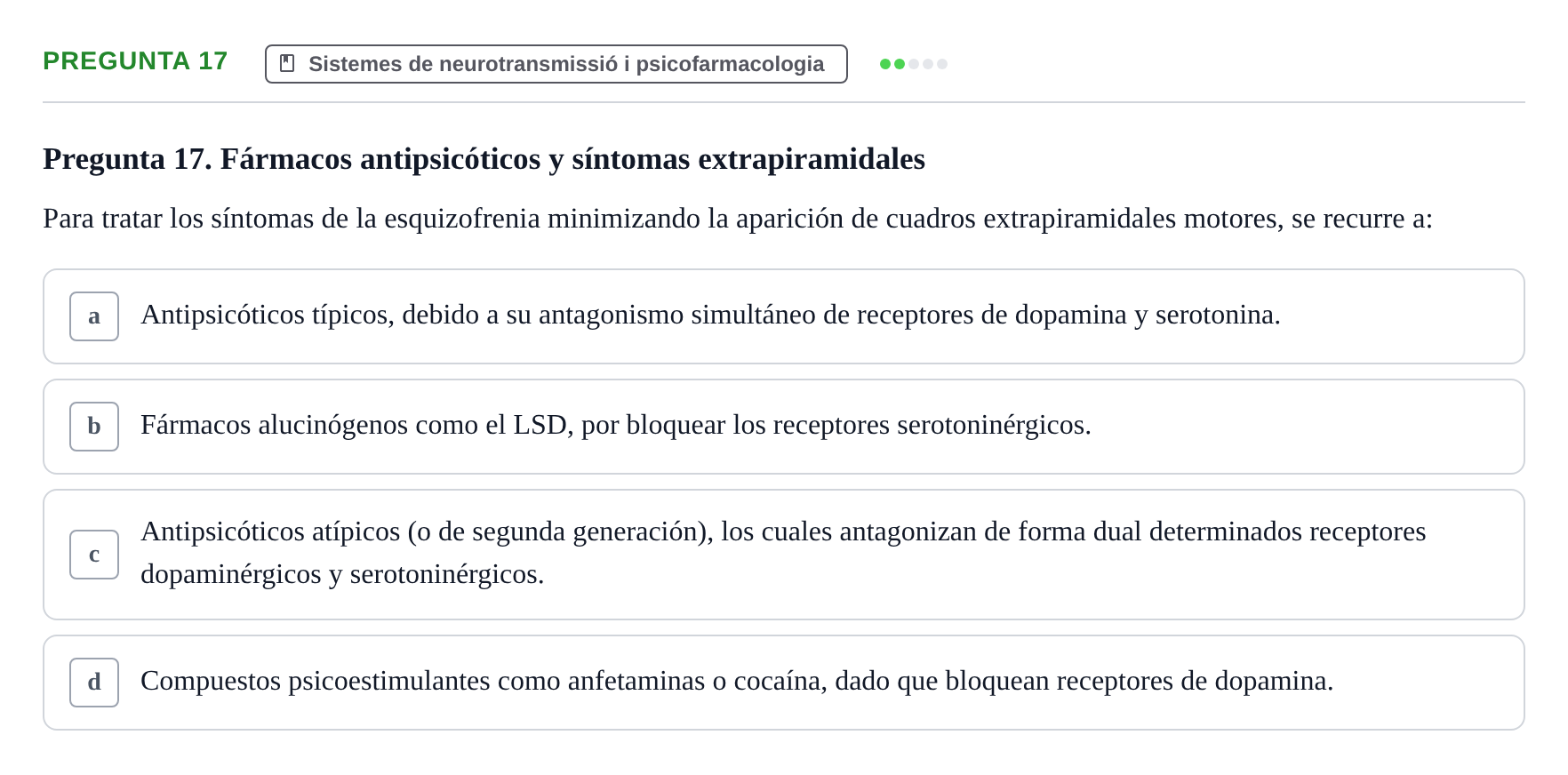 Enunciado: Pregunta 17