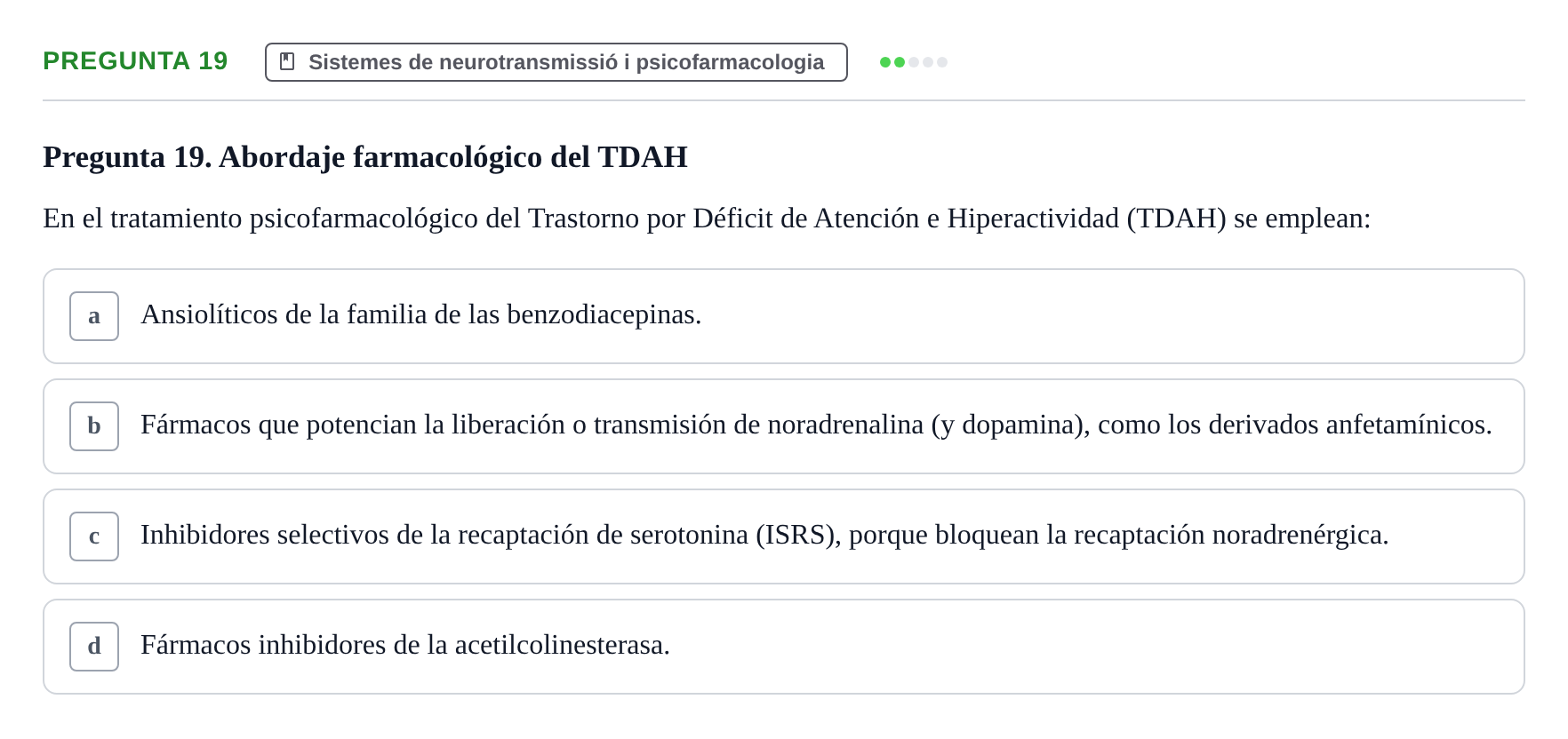 Enunciado: Pregunta 19