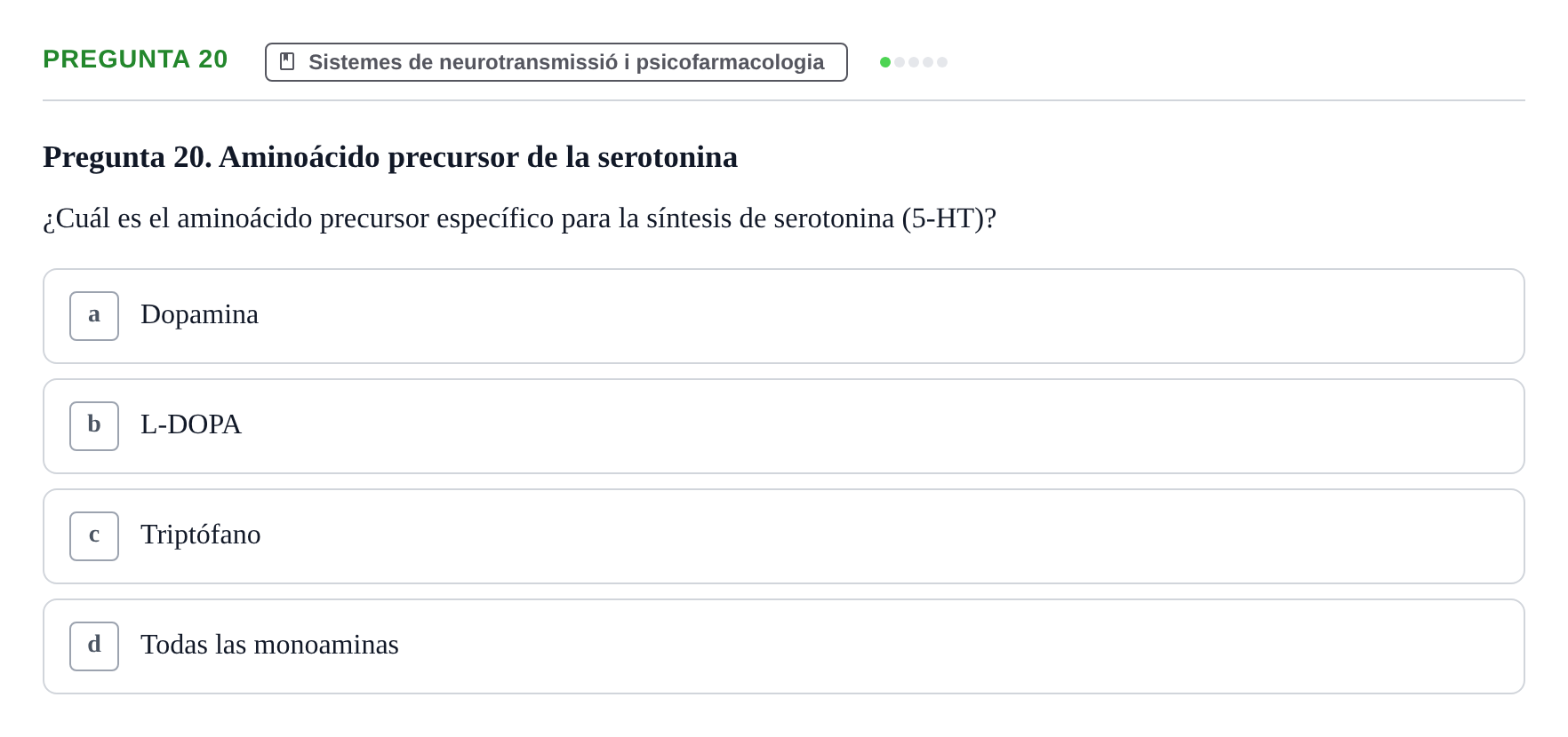 Enunciado: Pregunta 20