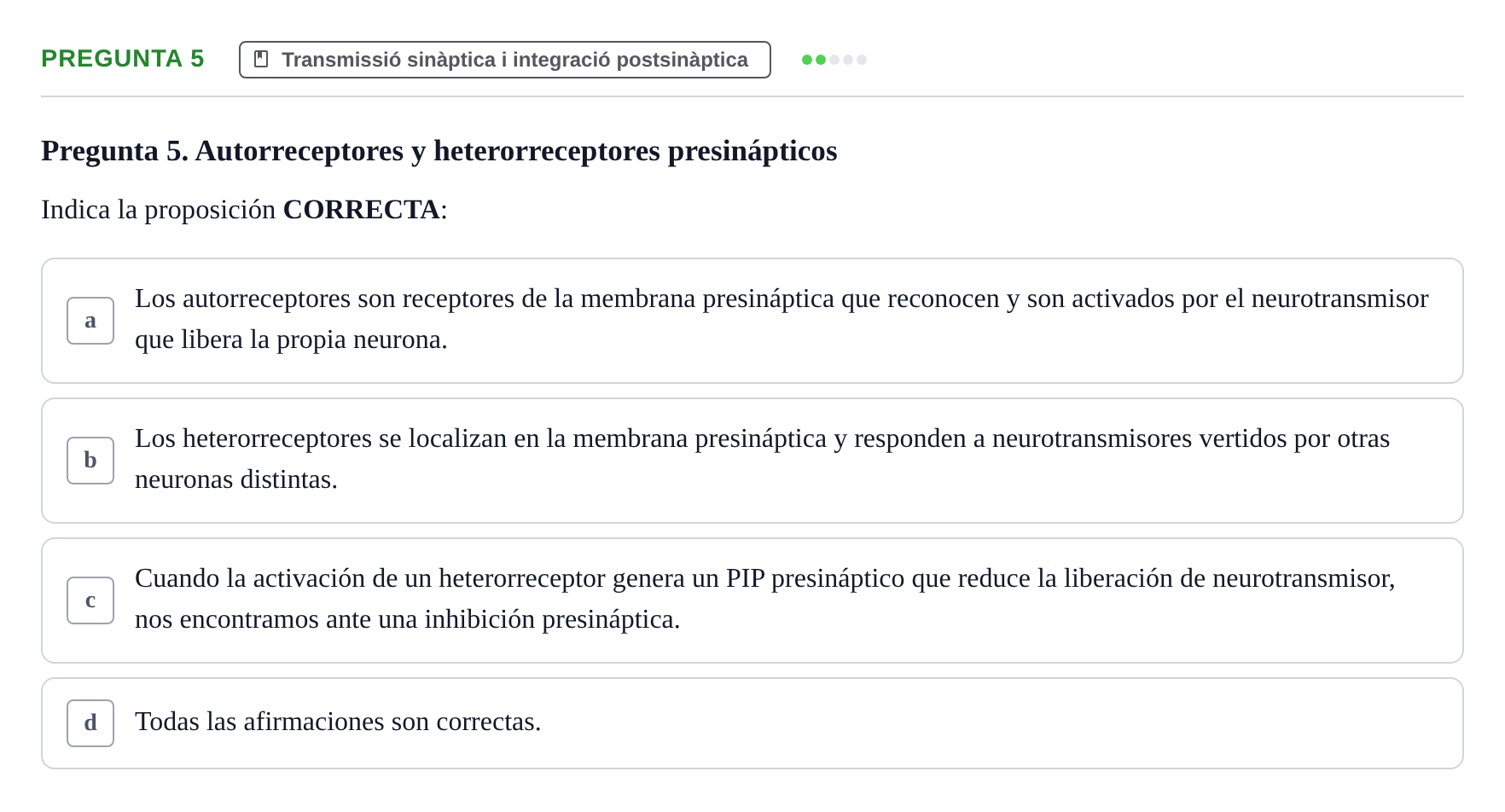 Enunciado: Pregunta 5
