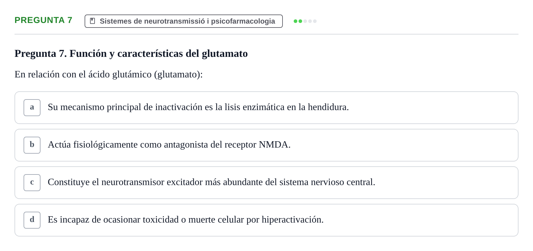 Enunciado: Pregunta 7